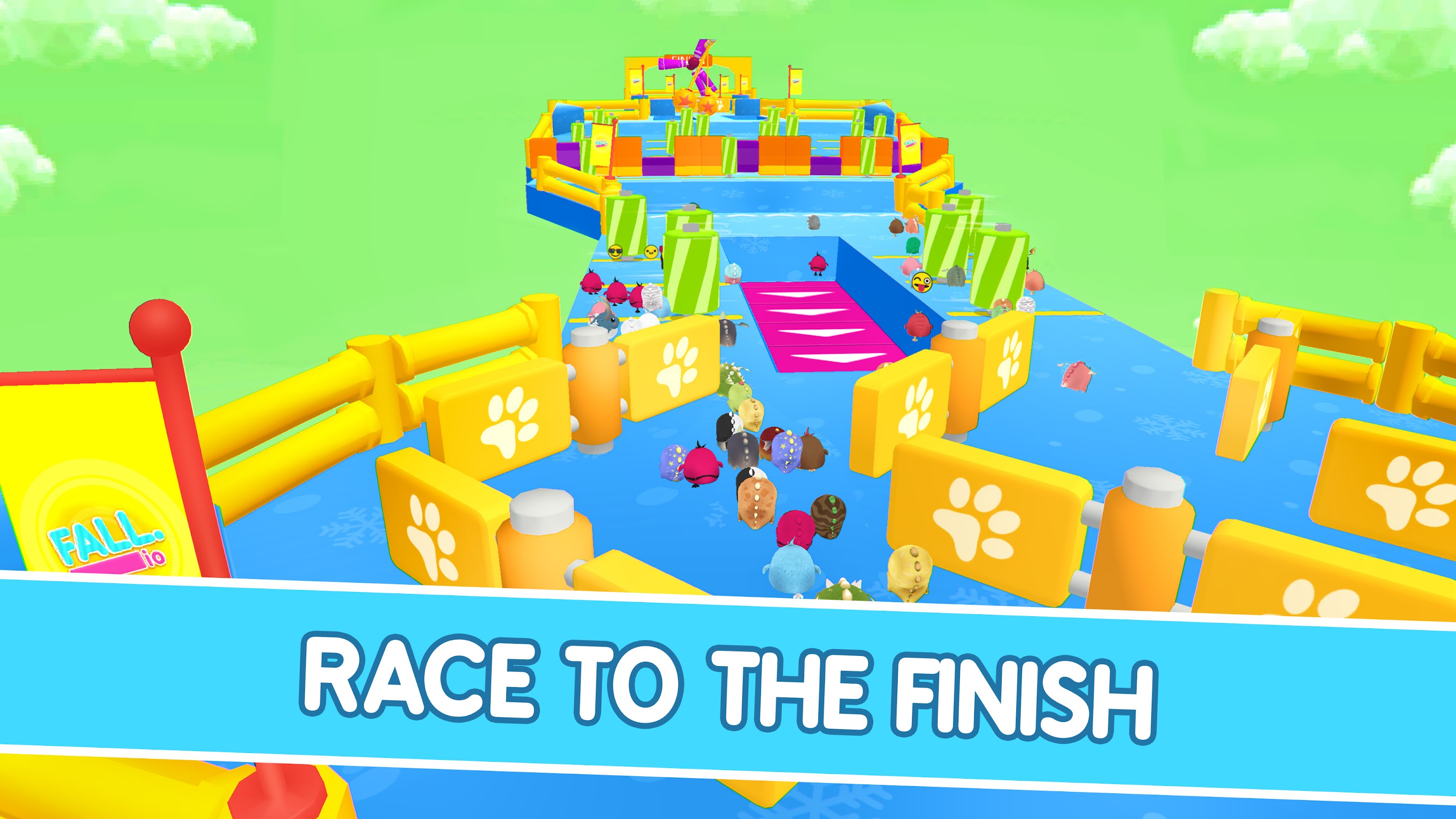 اسکرین شات 3 بازی Fall.io - Race of Dino