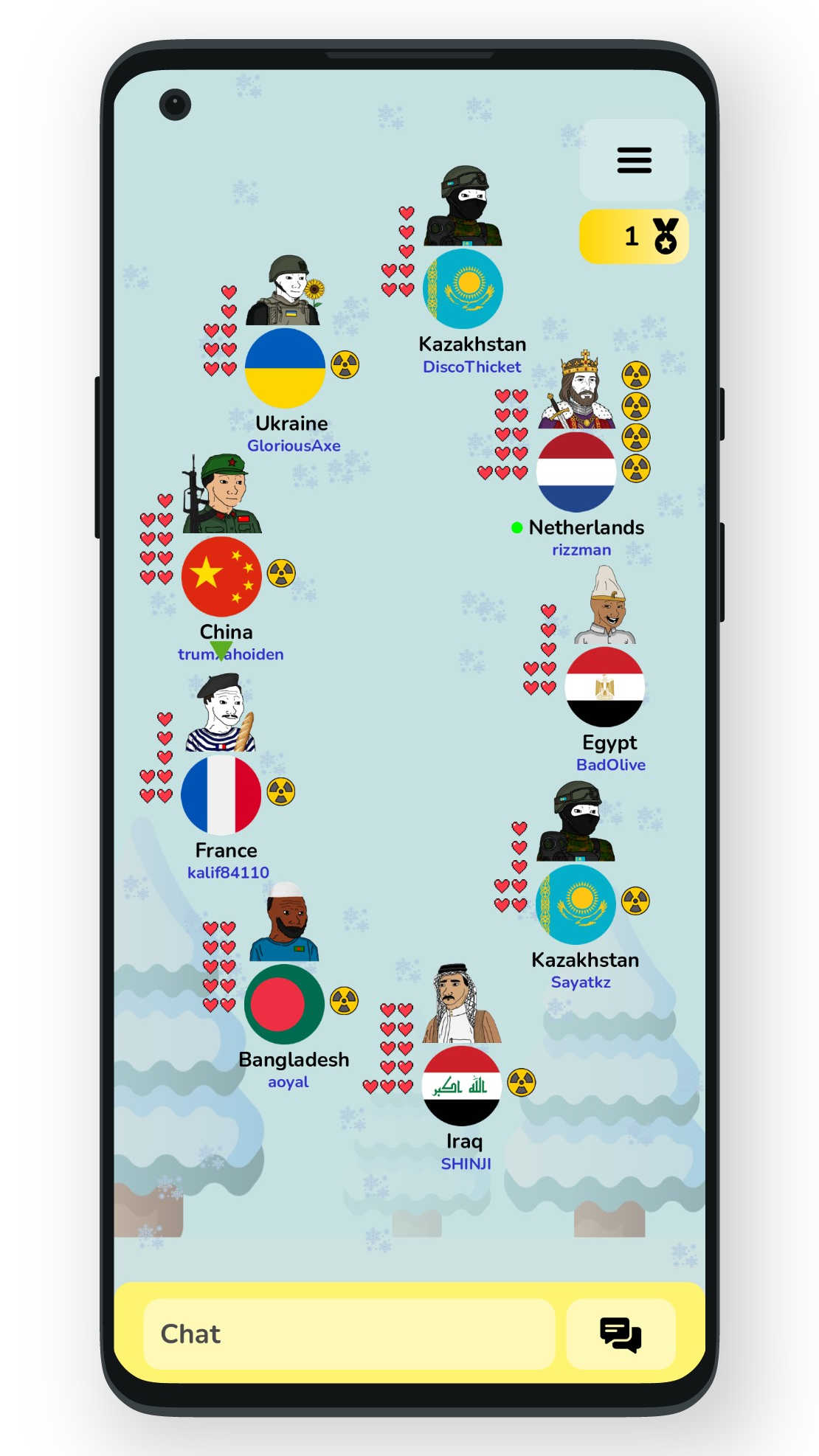 اسکرین شات 1 بازی Geofast: Battle of Nations