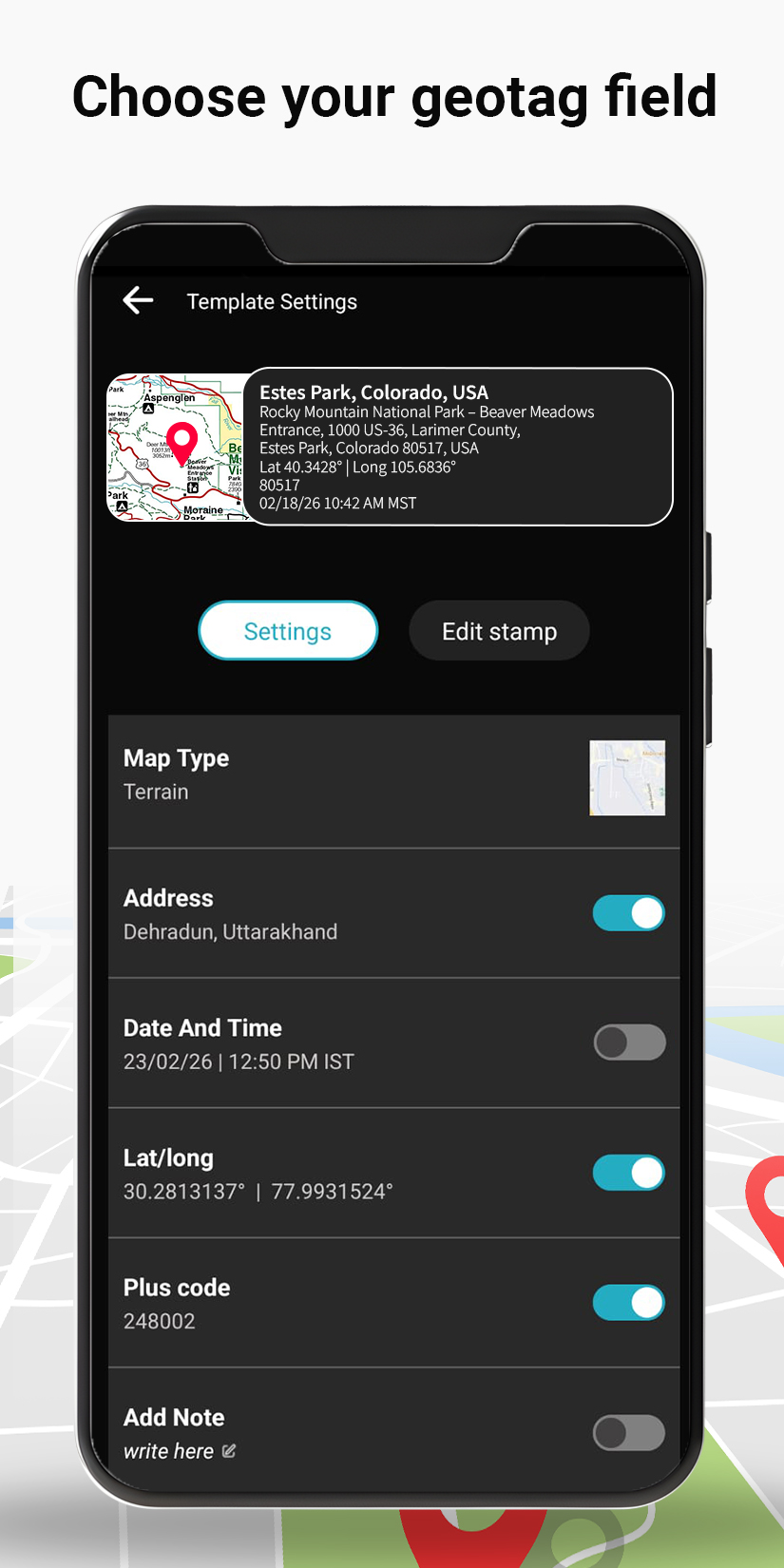 اسکرین شات 3 برنامه GeoTag Camera – GPS Map Stamp
