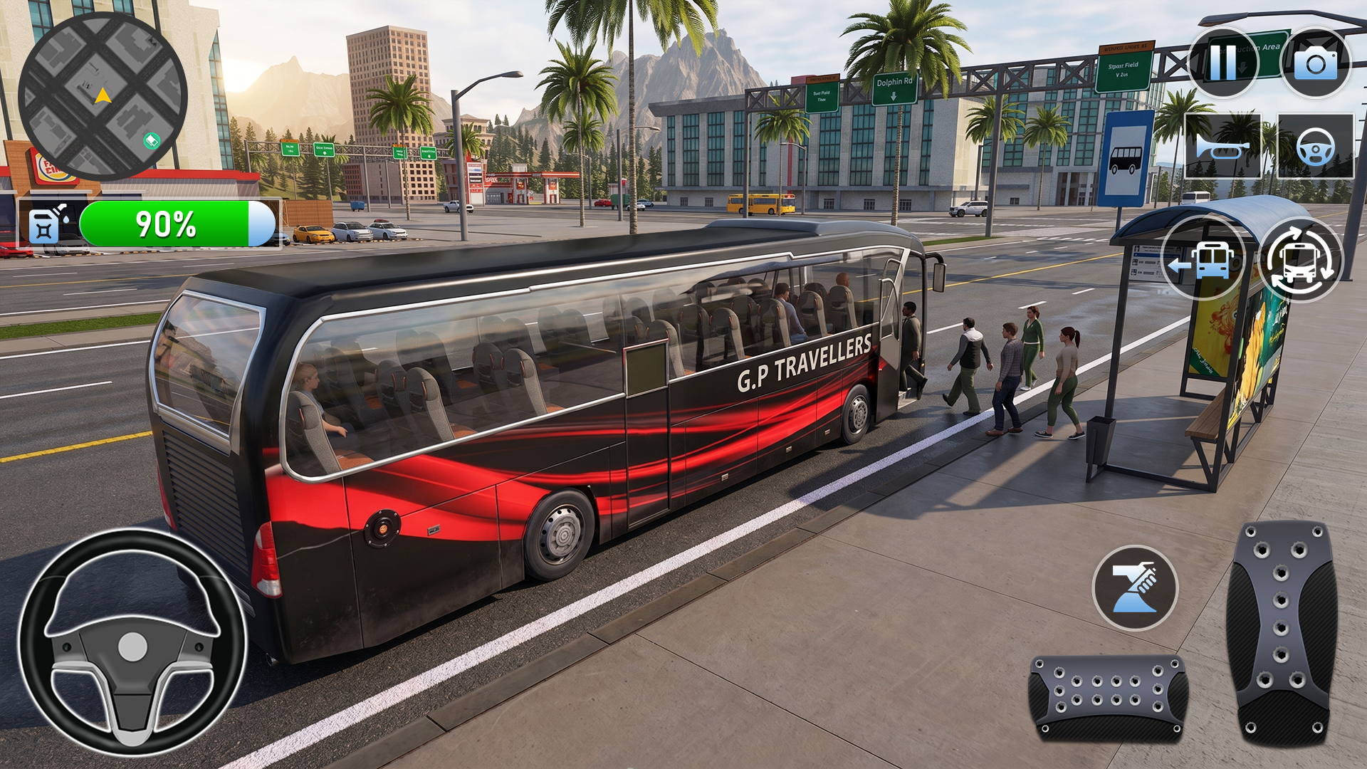 اسکرین شات 1 برنامه Bus Simulator : 3D Bus Games