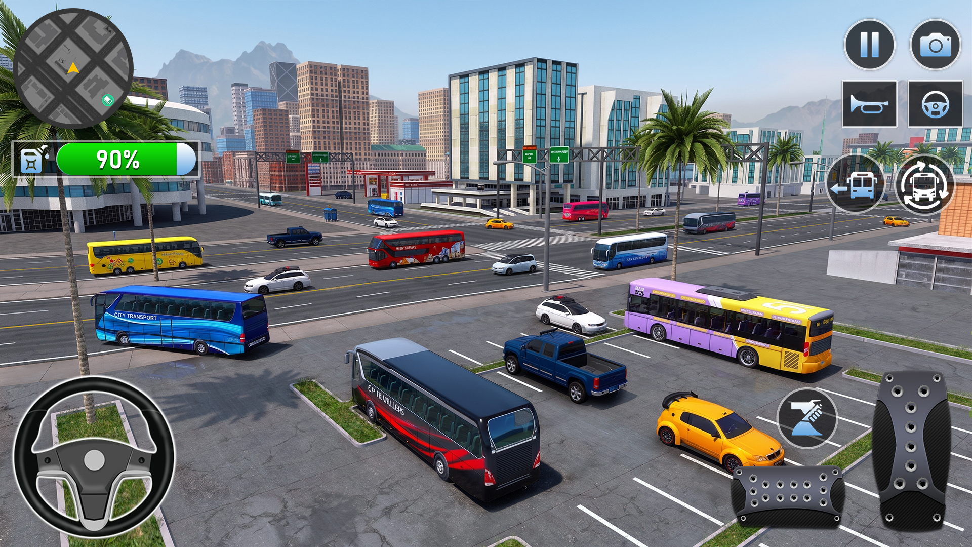 اسکرین شات 4 برنامه Bus Simulator : 3D Bus Games