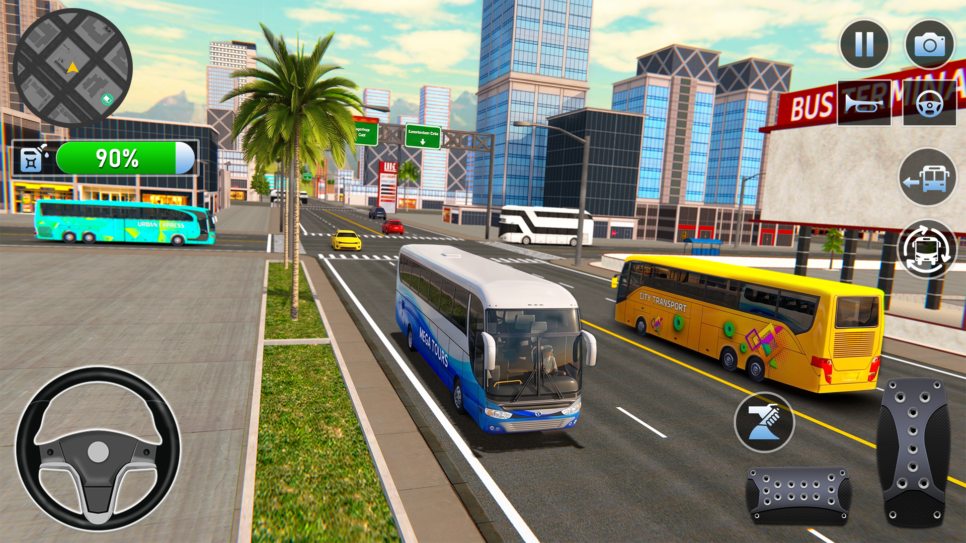 اسکرین شات 3 برنامه Bus Simulator : 3D Bus Games