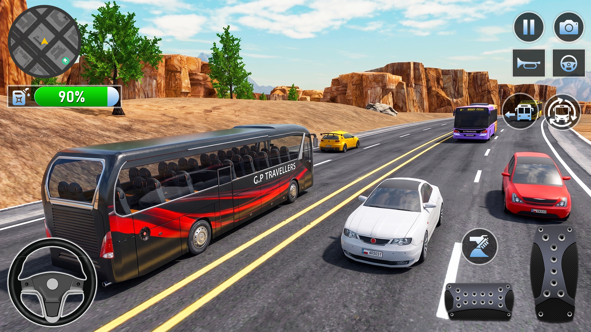 اسکرین شات 2 برنامه Bus Simulator : 3D Bus Games