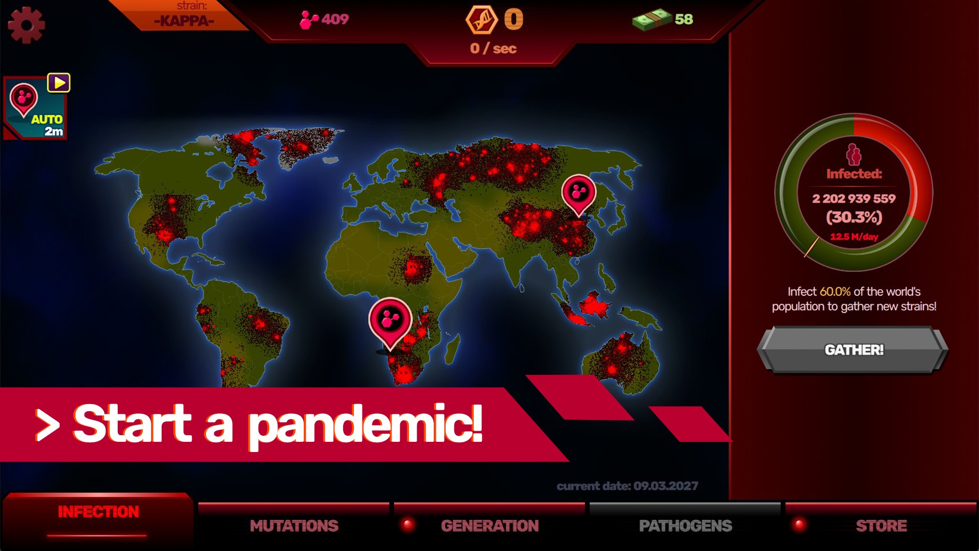 اسکرین شات 1 بازی Patient Zero: Virus Simulator