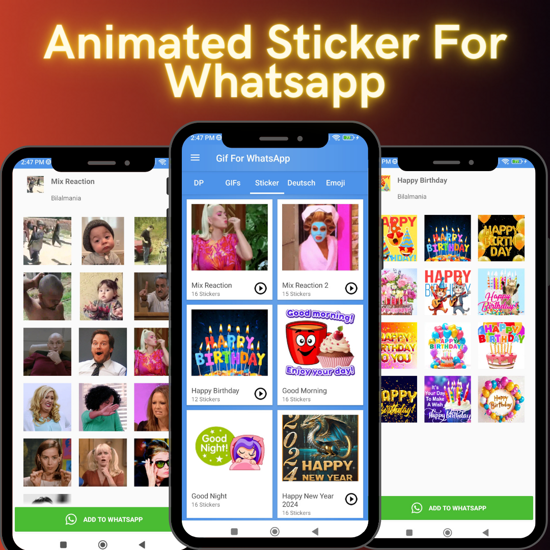 اسکرین شات 8 برنامه Gif Stickers For Whatsapp