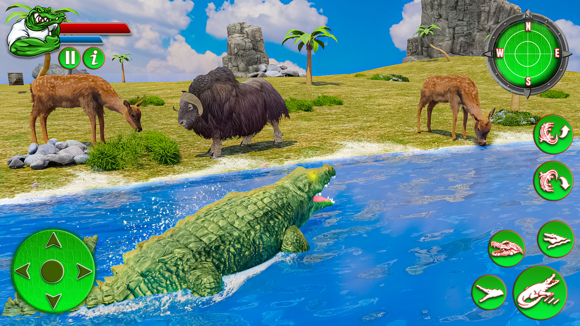 اسکرین شات 4 بازی Crocodile Games: Animal Sim 3D