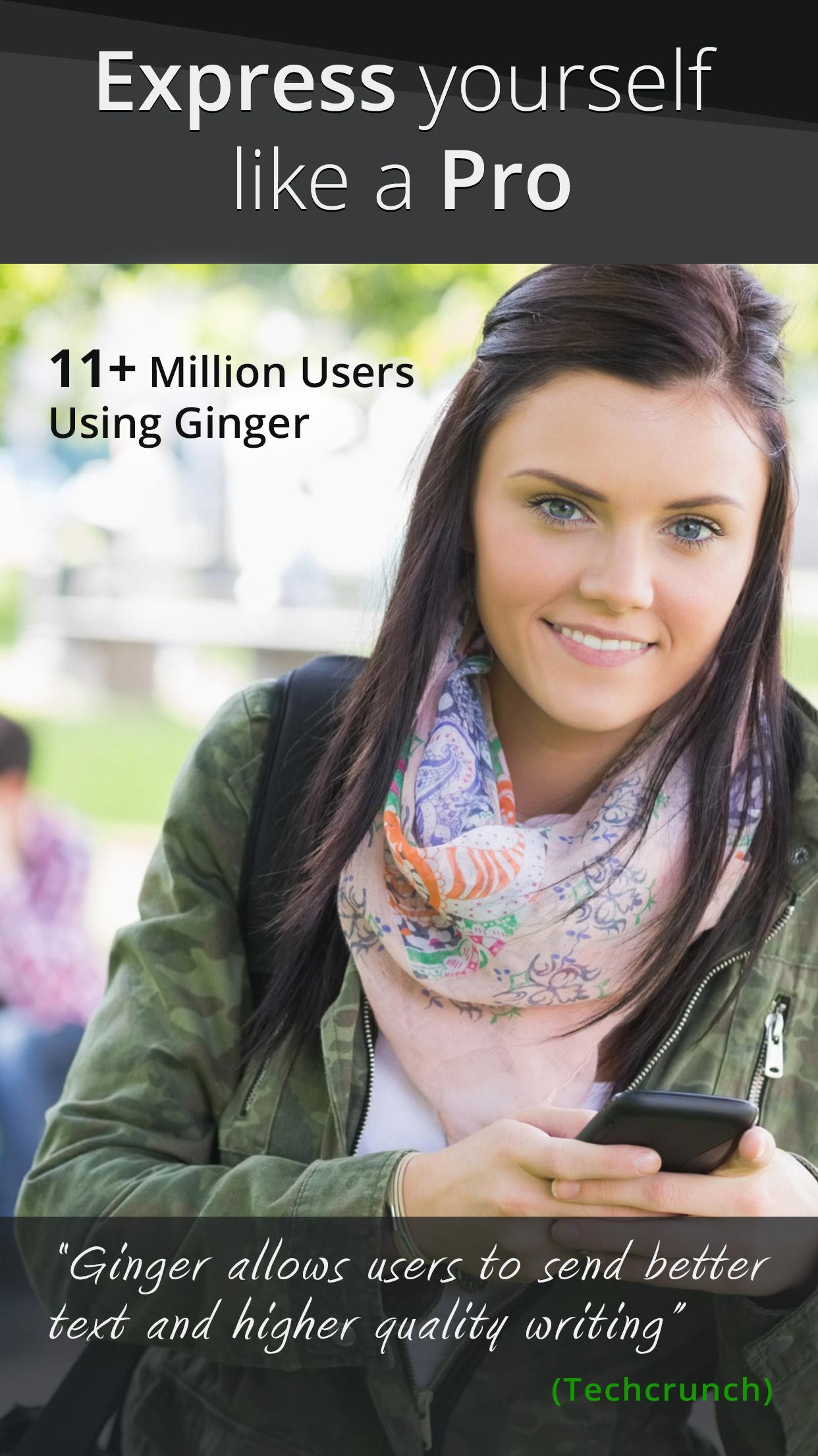 اسکرین شات 1 برنامه Ginger Keyboard - Emoji, GIFs