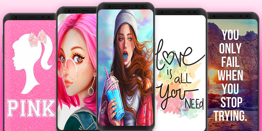 اسکرین شات 1 برنامه Girly Wallpaper