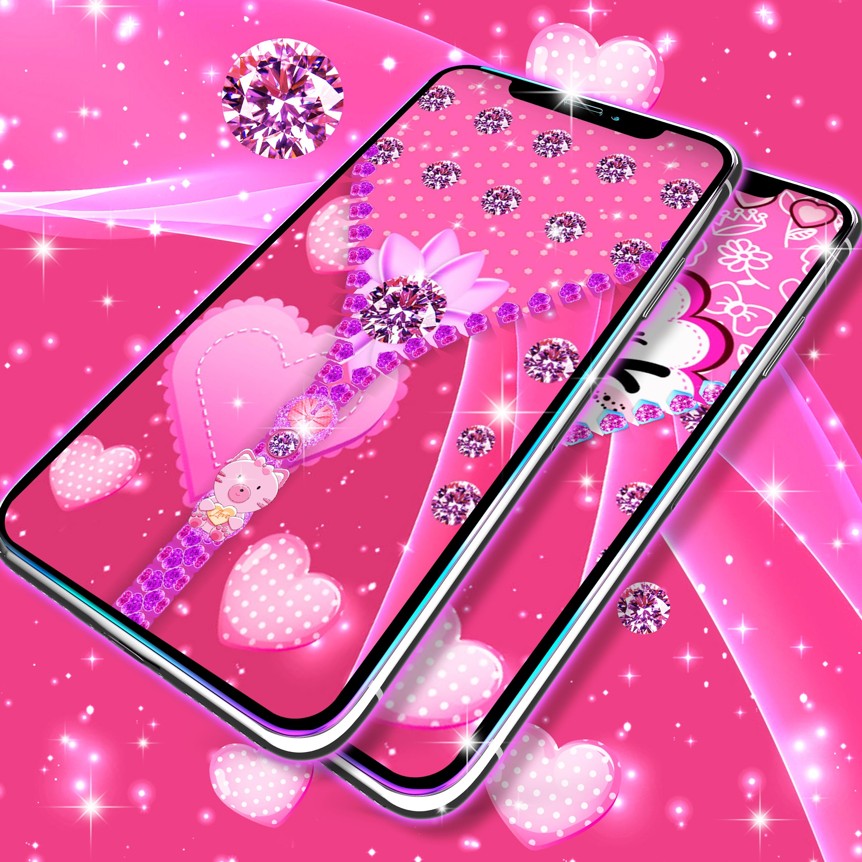 اسکرین شات 5 برنامه Girly lock screen zipper