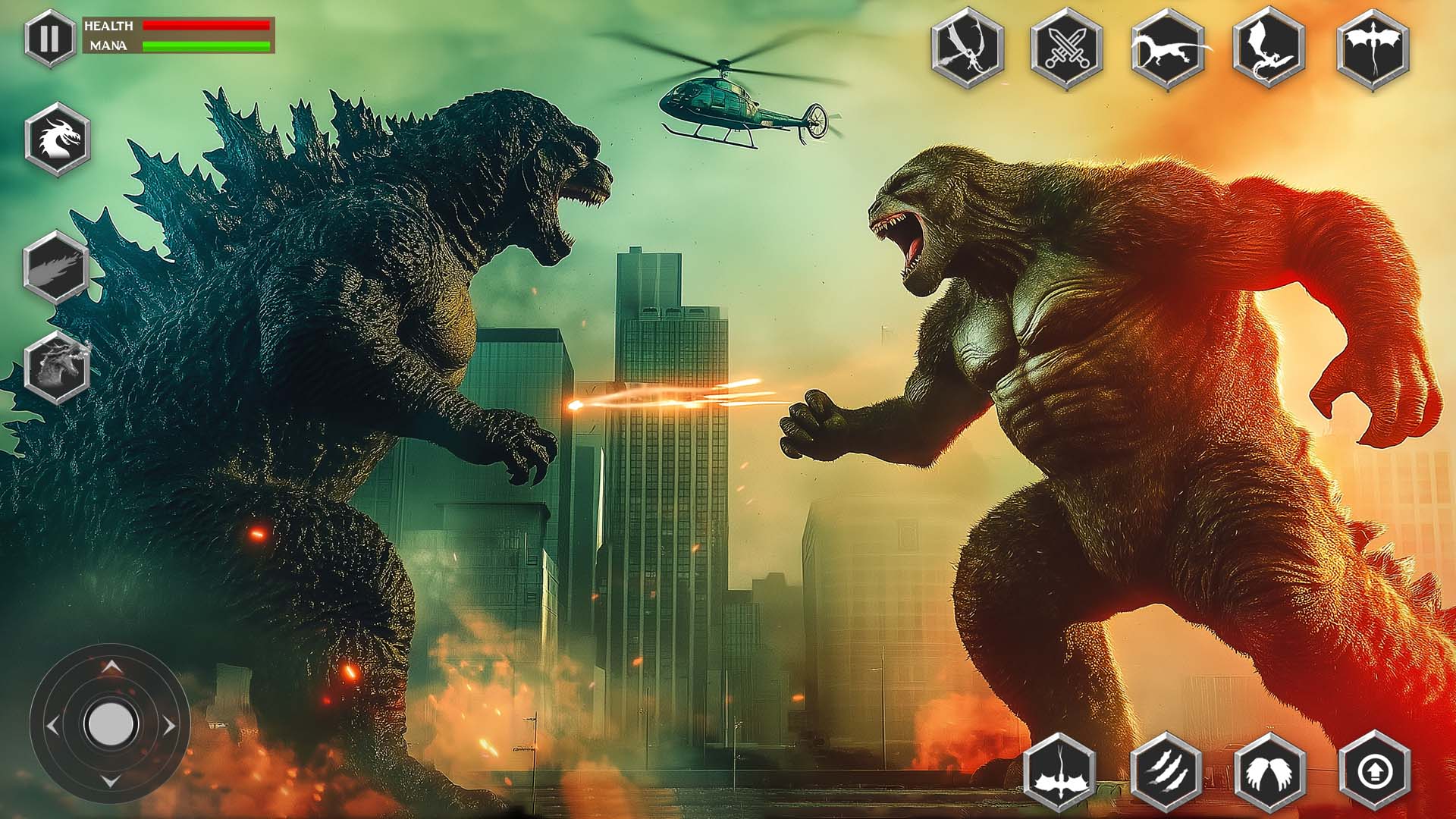 اسکرین شات 4 برنامه دایناسور هیولا vs گودزیلا