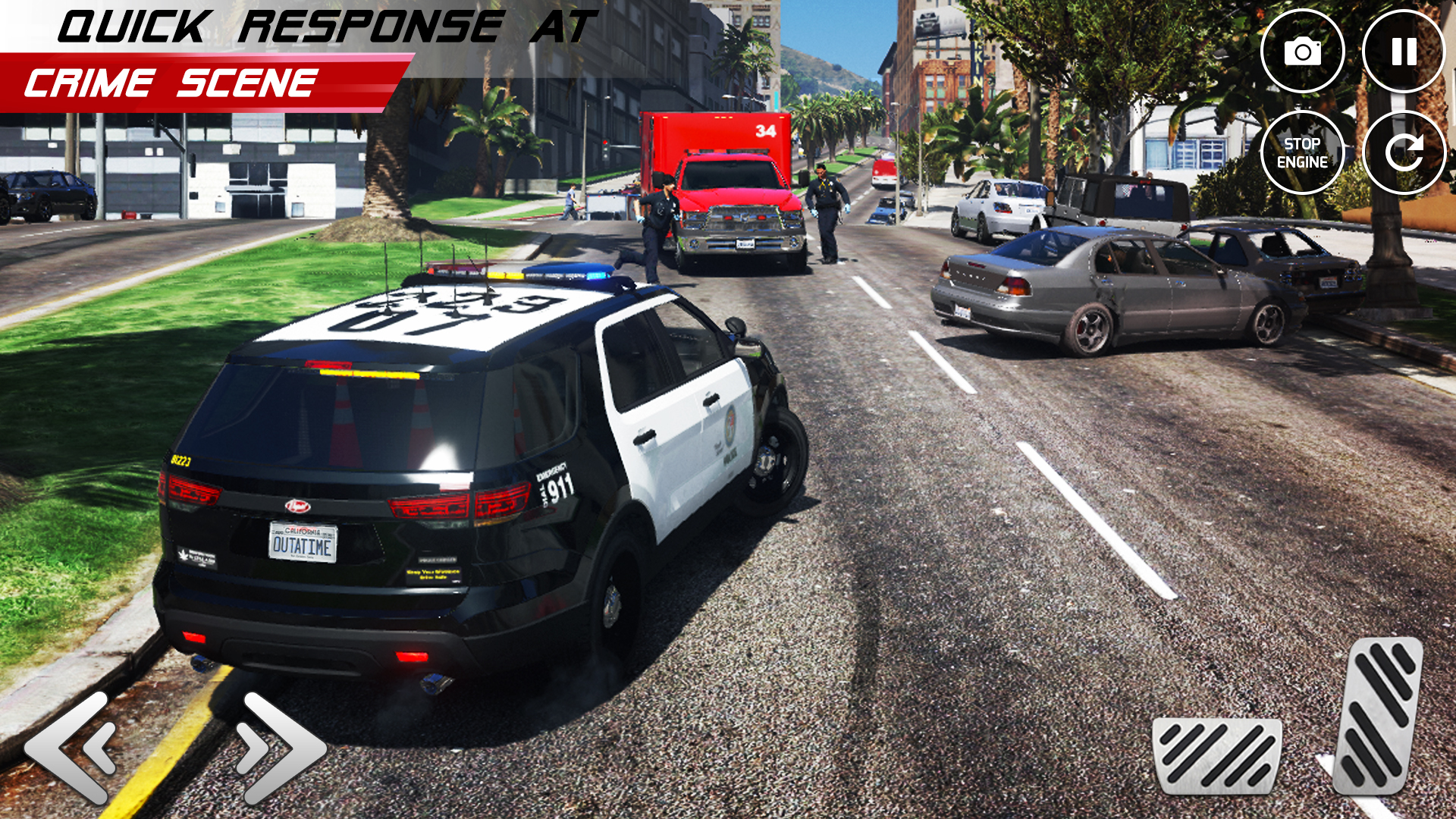 اسکرین شات 4 بازی US Police Car Chase: Car Games