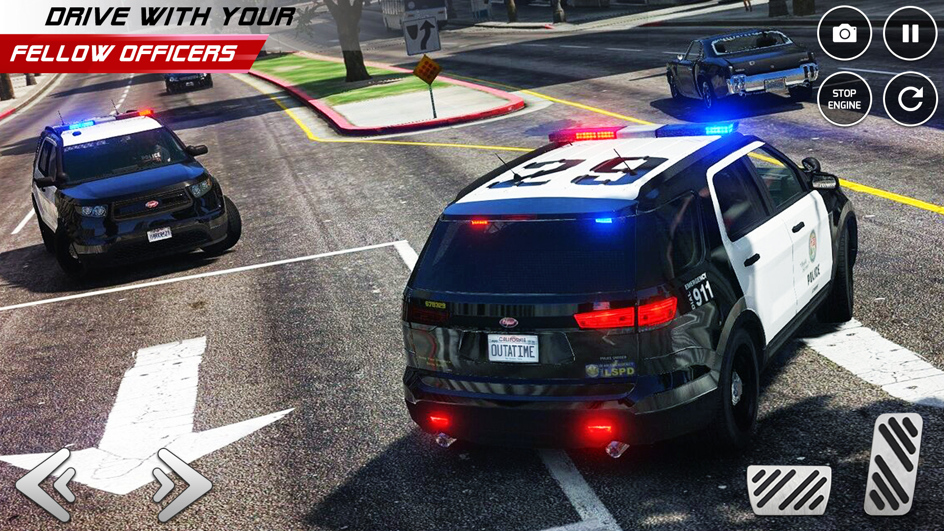 اسکرین شات 2 بازی US Police Car Chase: Car Games
