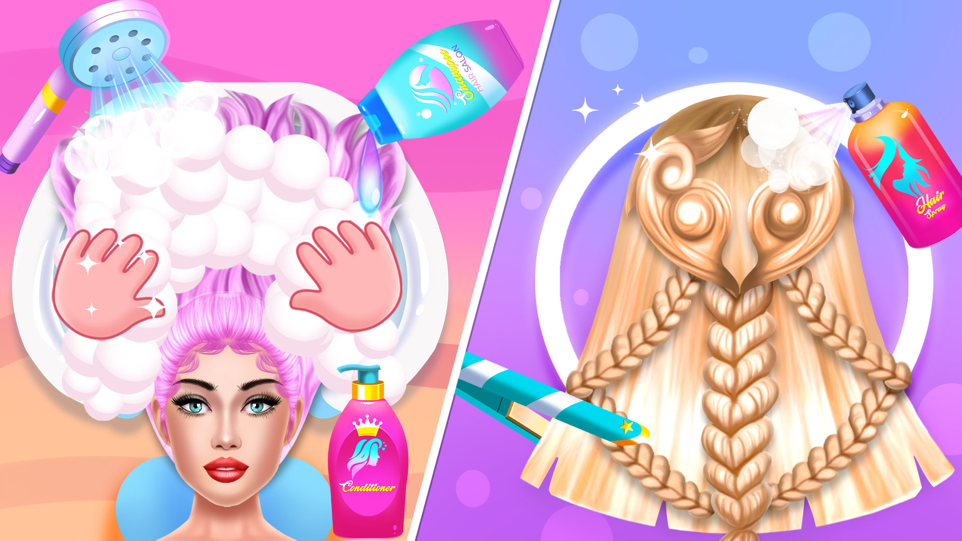 اسکرین شات 2 بازی Fashion Girl: Dressup & Hair