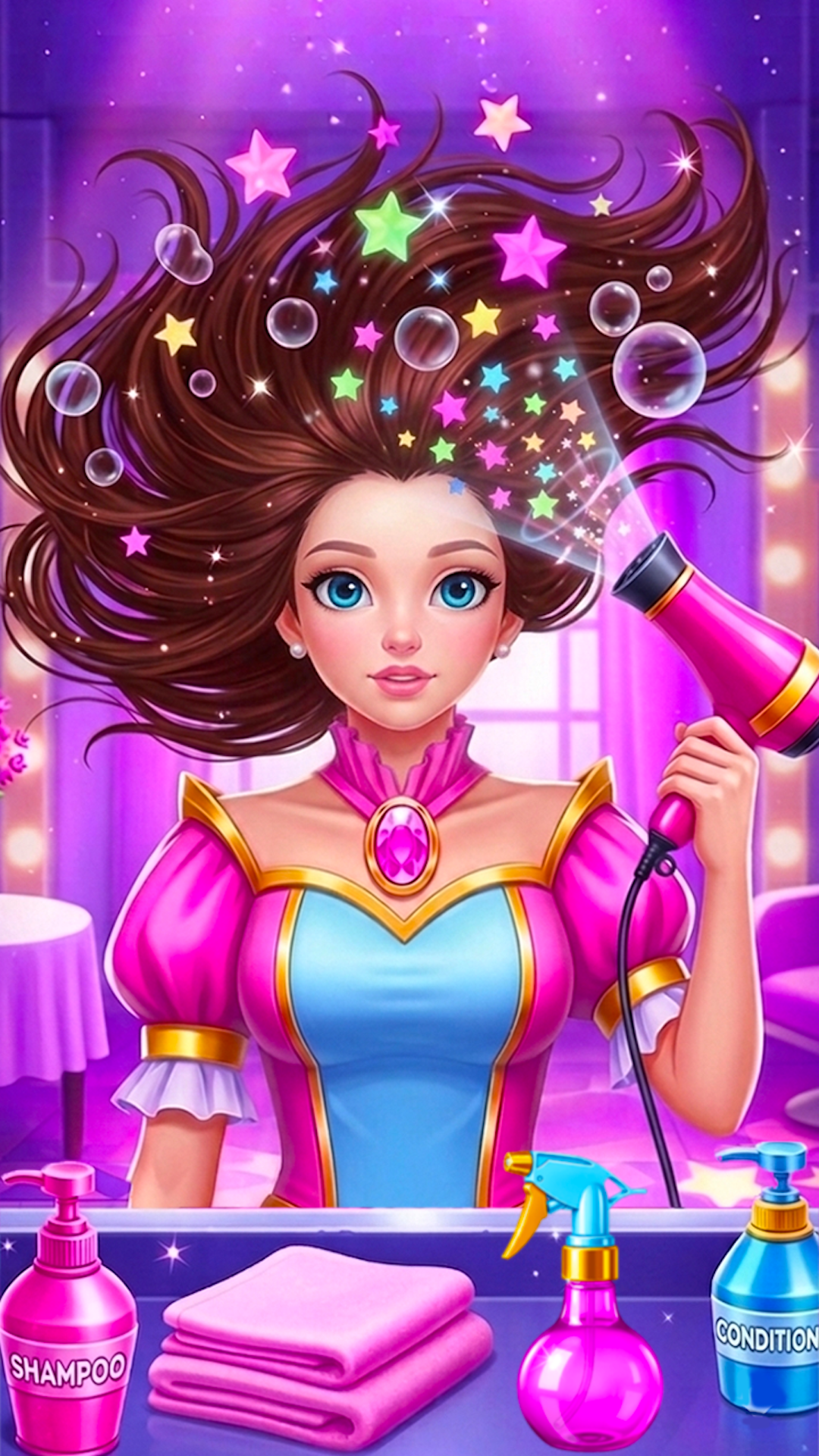 اسکرین شات 5 بازی Princess Hair Salon & Dress Up