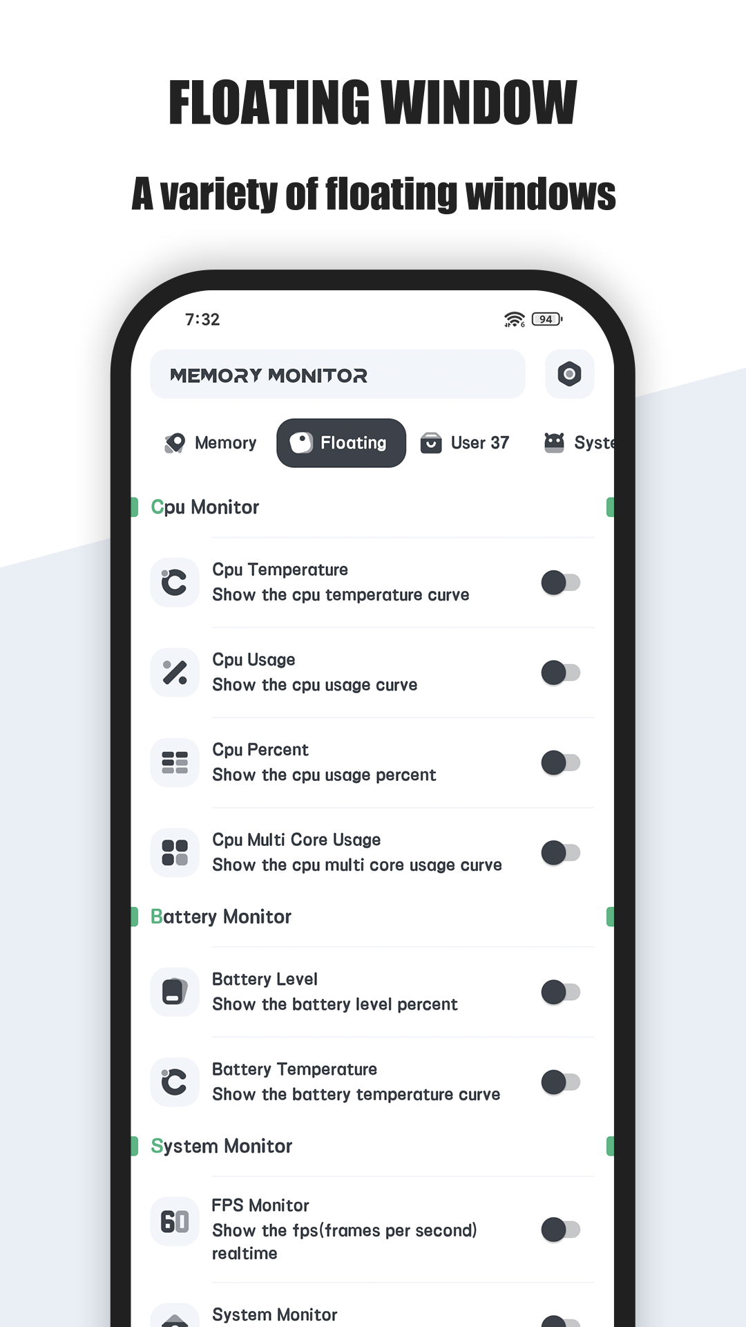 اسکرین شات 8 برنامه RAM Memory Monitor