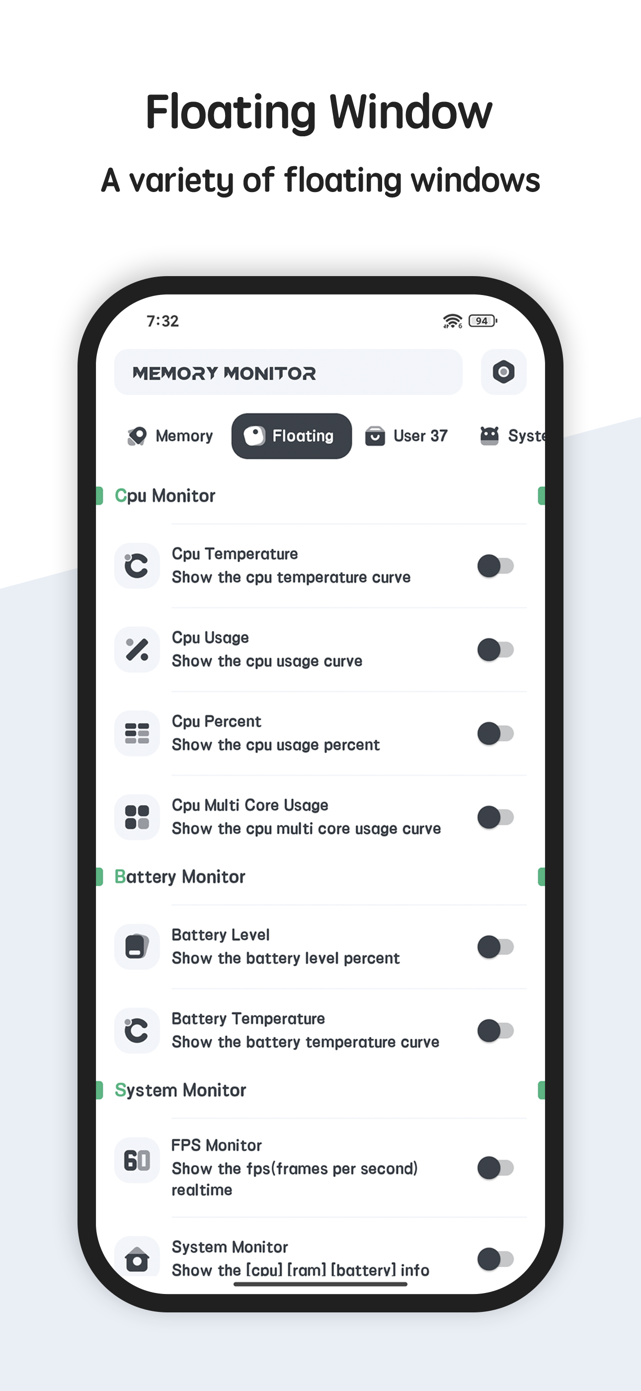 اسکرین شات 6 برنامه RAM Memory Monitor