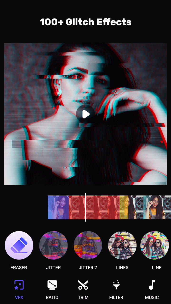 اسکرین شات 2 برنامه Glitch Video Maker - Glitch Video Effects