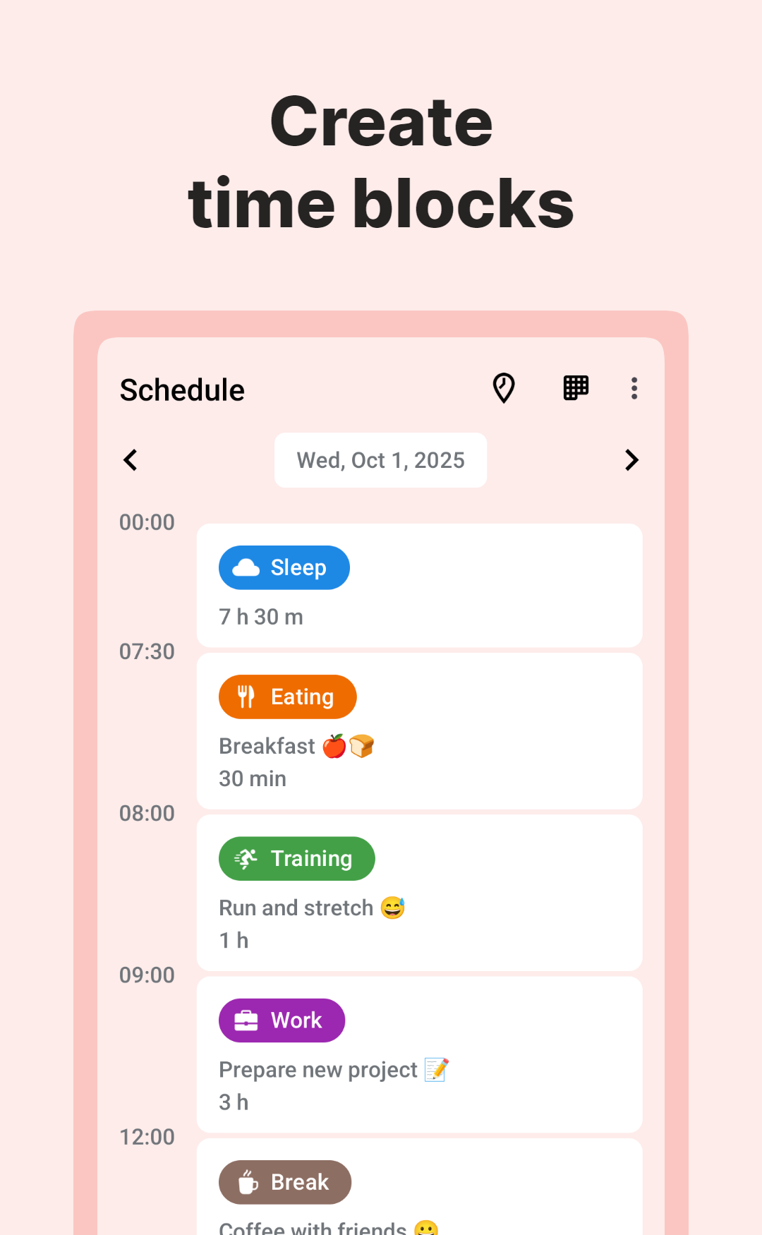 اسکرین شات 1 برنامه TimeTune - Schedule Planner