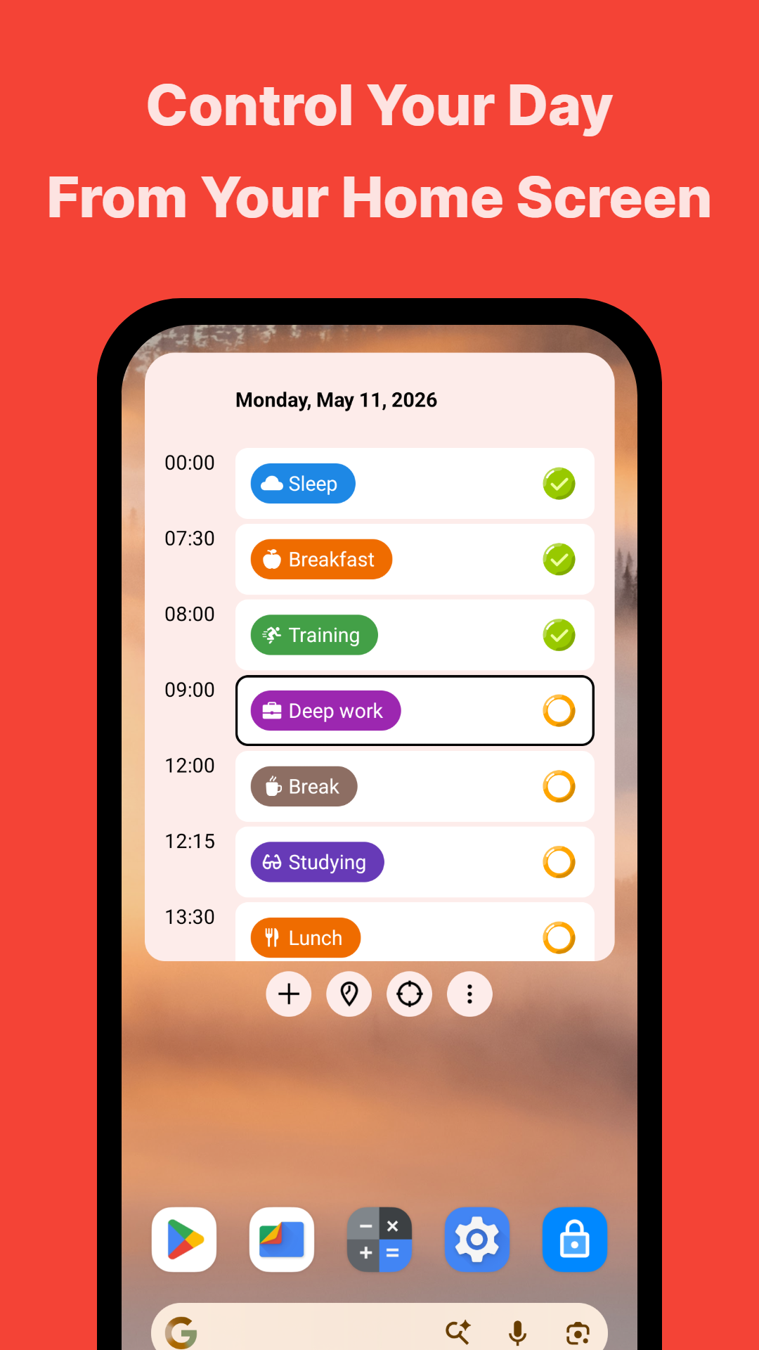 اسکرین شات 7 برنامه TimeTune - Schedule Planner