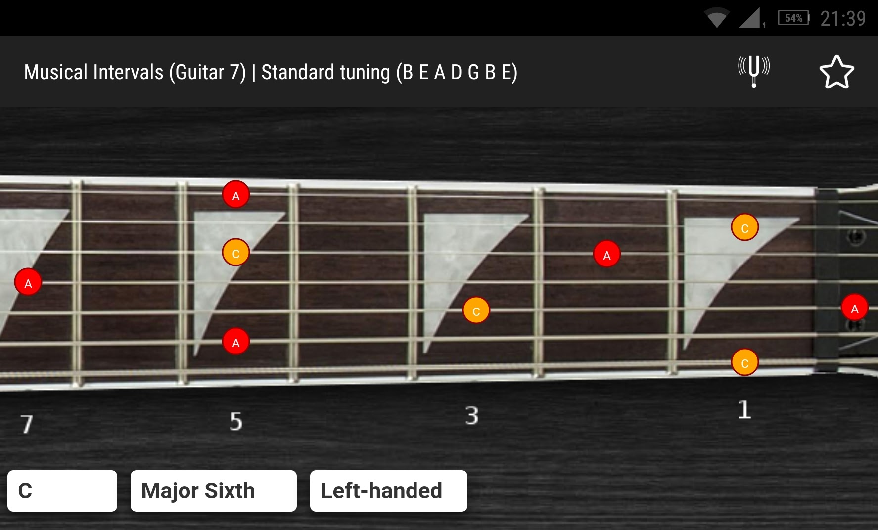 اسکرین شات 3 برنامه GuitarIntervals (7 str.)