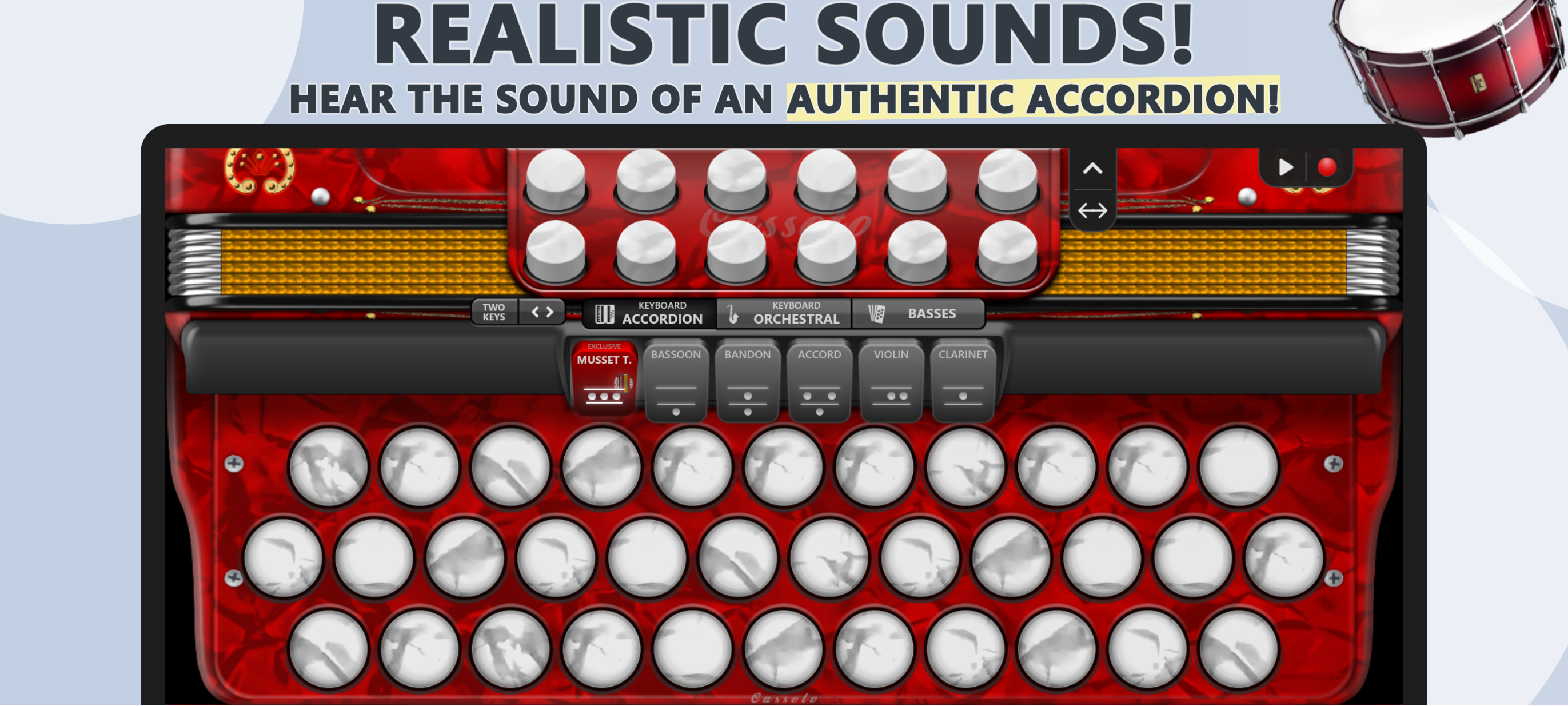اسکرین شات 1 برنامه Accordion Diatonic Cassoto