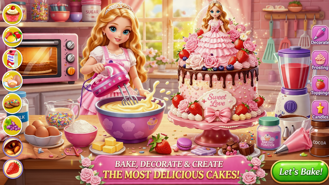 اسکرین شات 1 بازی Doll Bake Tasty Cakes Bakery