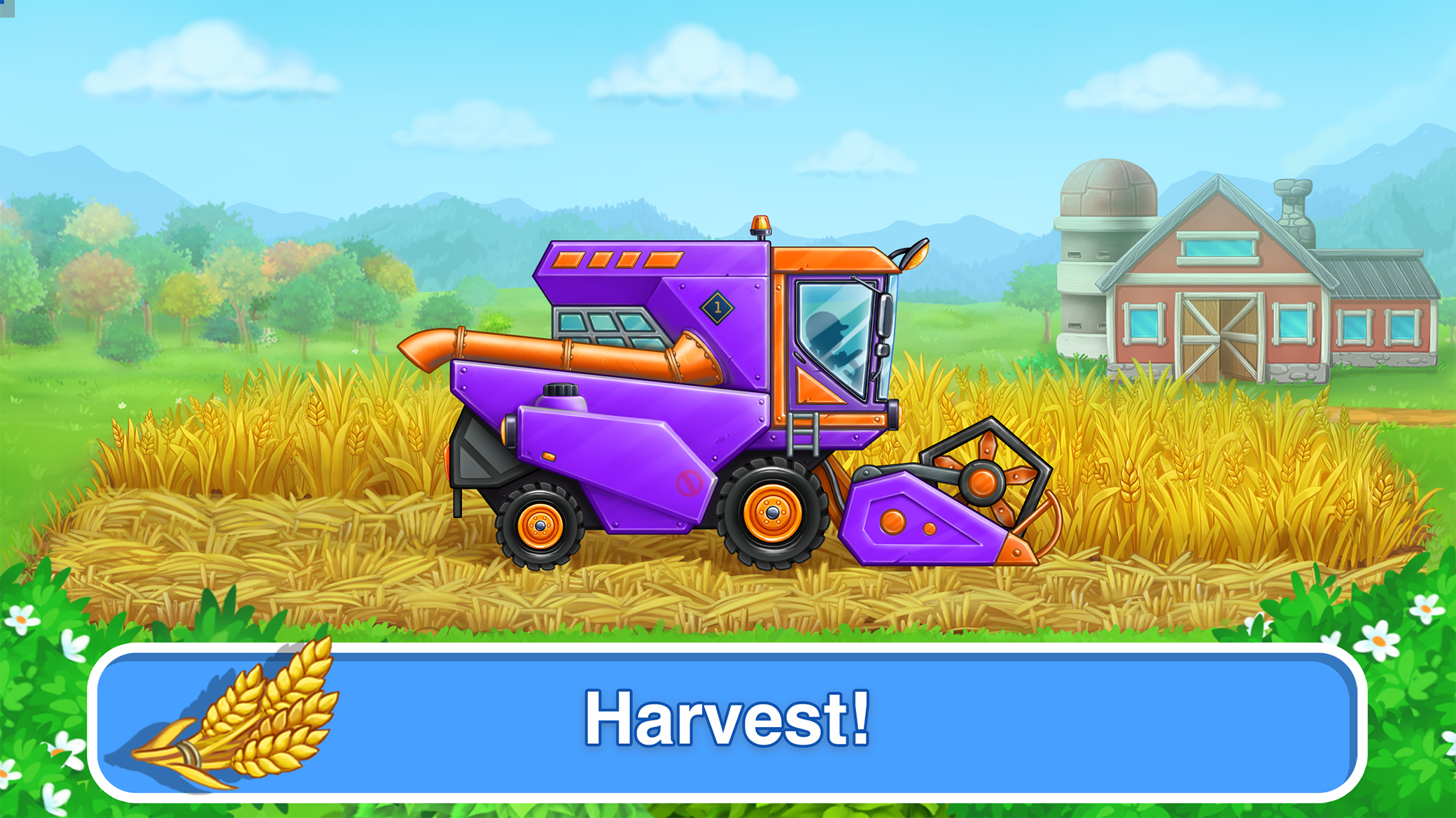 اسکرین شات 4 بازی Wheat Harvest: Farm Kids Games
