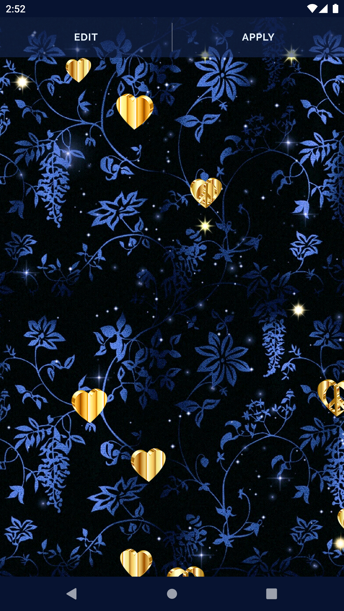 اسکرین شات 5 برنامه Gold Hearts 4K Wallpaper