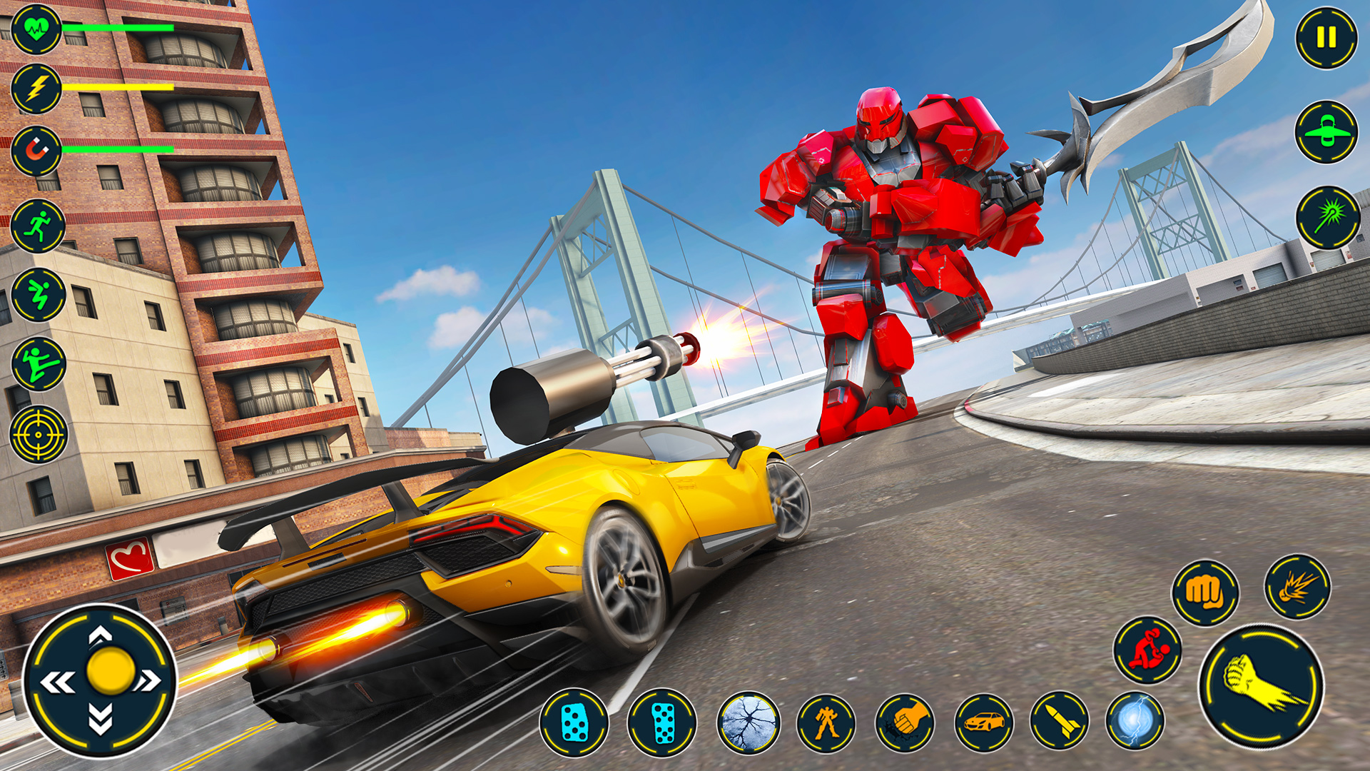 اسکرین شات 2 برنامه Dolphin Robot Transform Wars