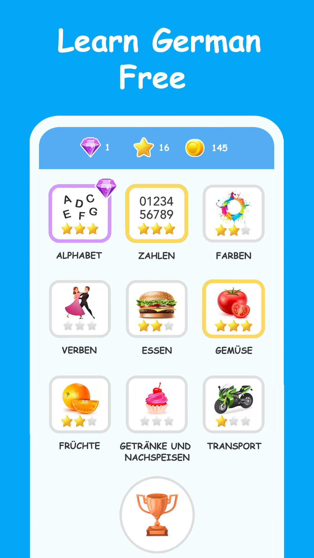 اسکرین شات 1 برنامه Learn German for beginners