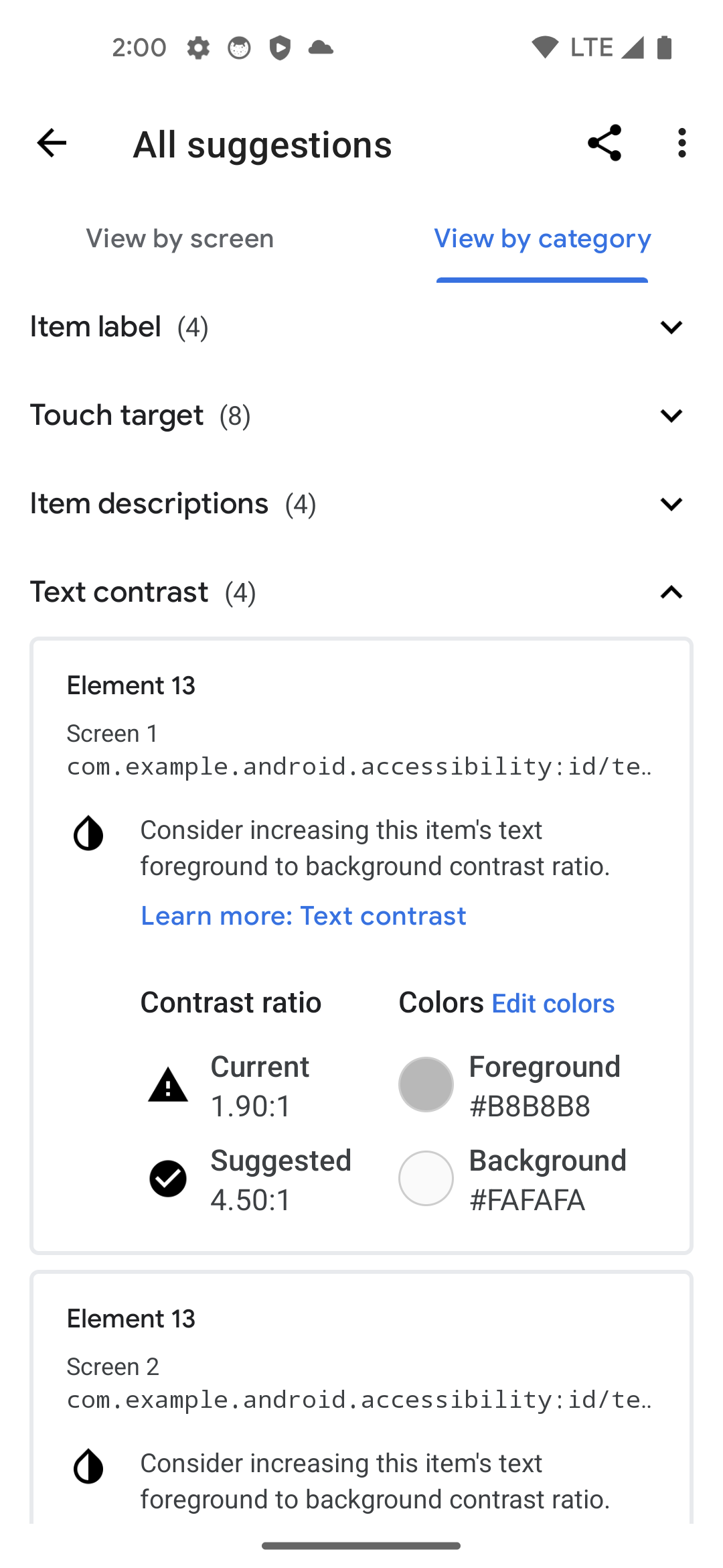 اسکرین شات 4 برنامه Accessibility Scanner