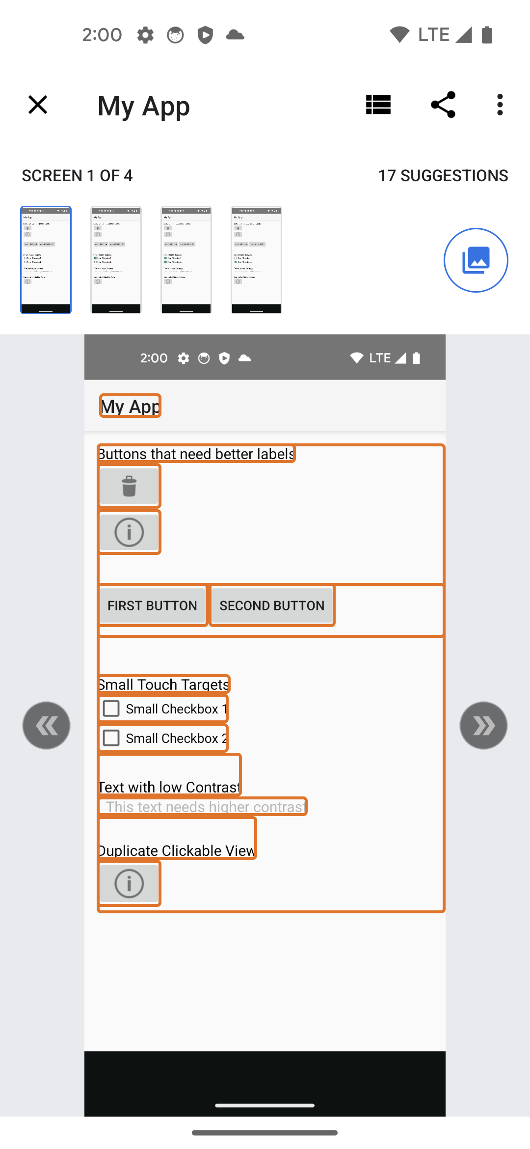 اسکرین شات 3 برنامه Accessibility Scanner