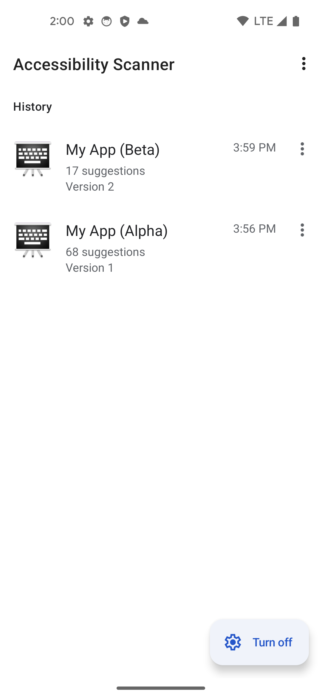 اسکرین شات 6 برنامه Accessibility Scanner