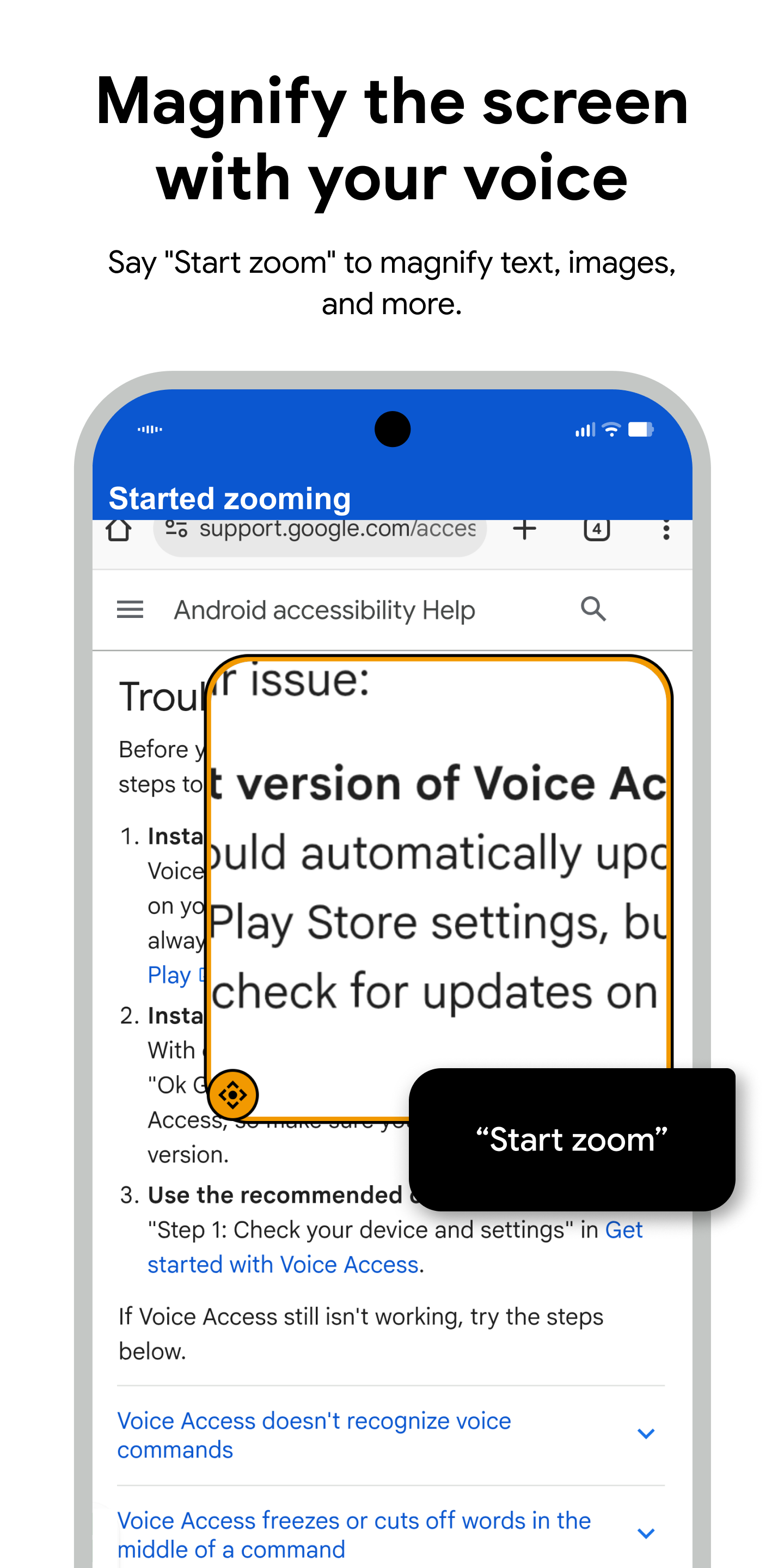 اسکرین شات 7 برنامه Voice Access