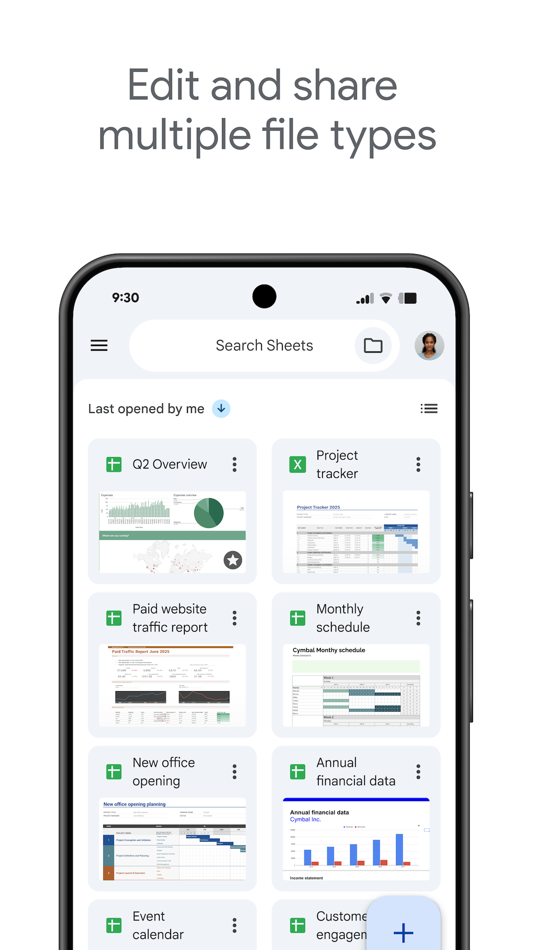 اسکرین شات 3 برنامه Google Sheets
