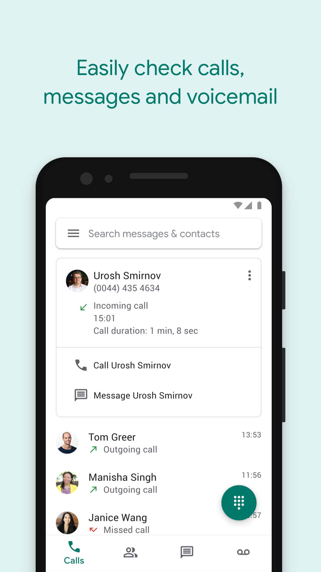 اسکرین شات 1 برنامه Google Voice