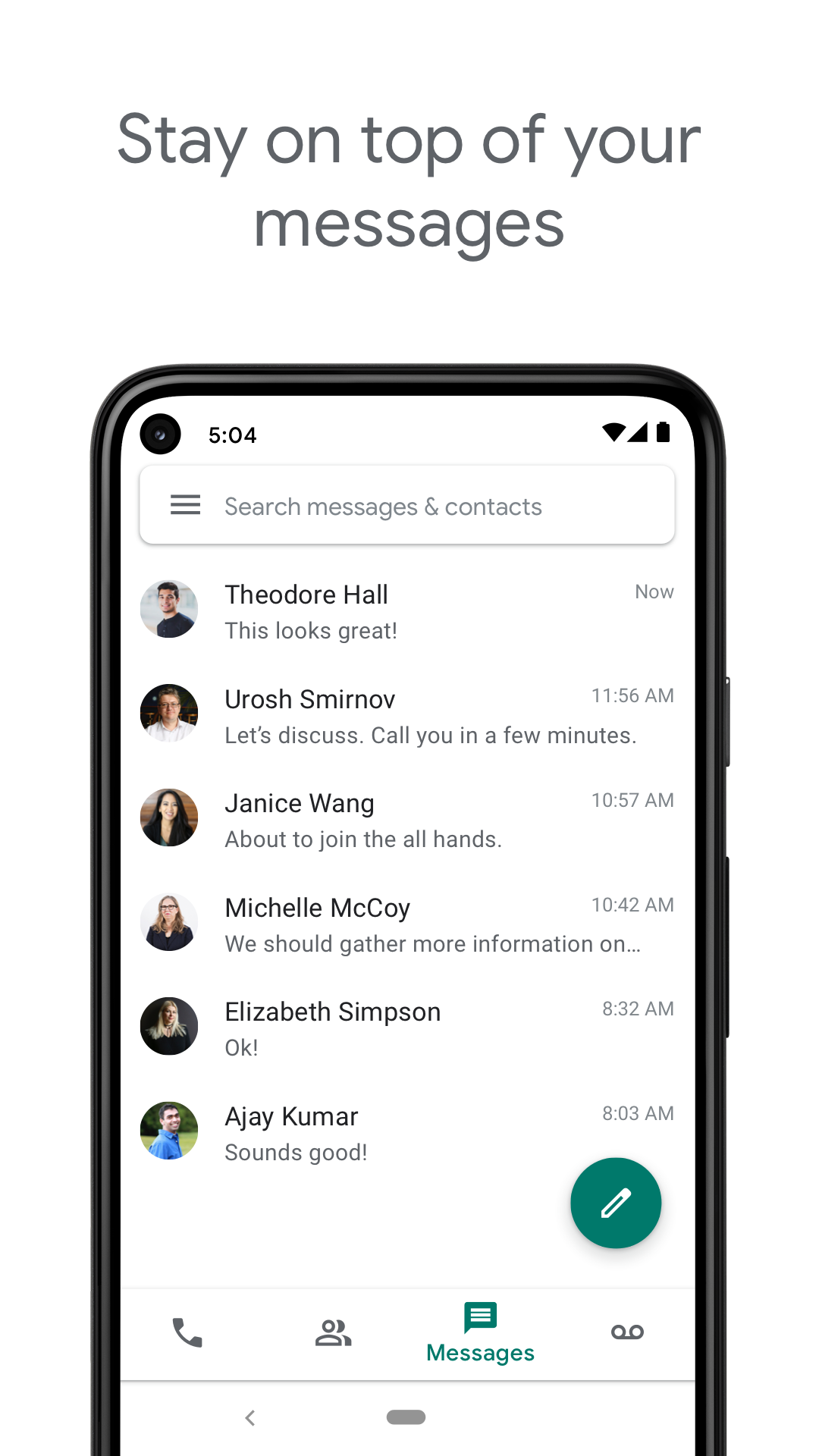اسکرین شات 3 برنامه Google Voice