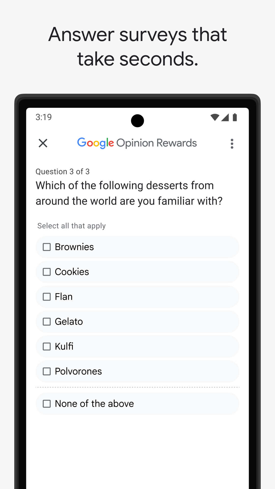 اسکرین شات 2 برنامه Google Opinion Rewards