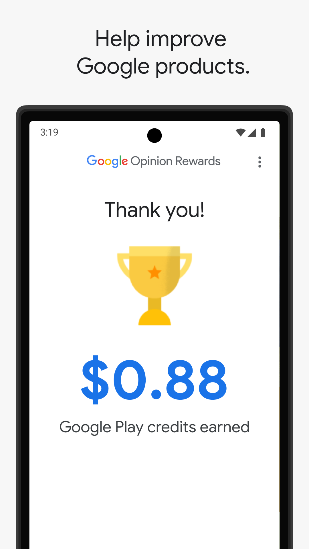 اسکرین شات 3 برنامه Google Opinion Rewards