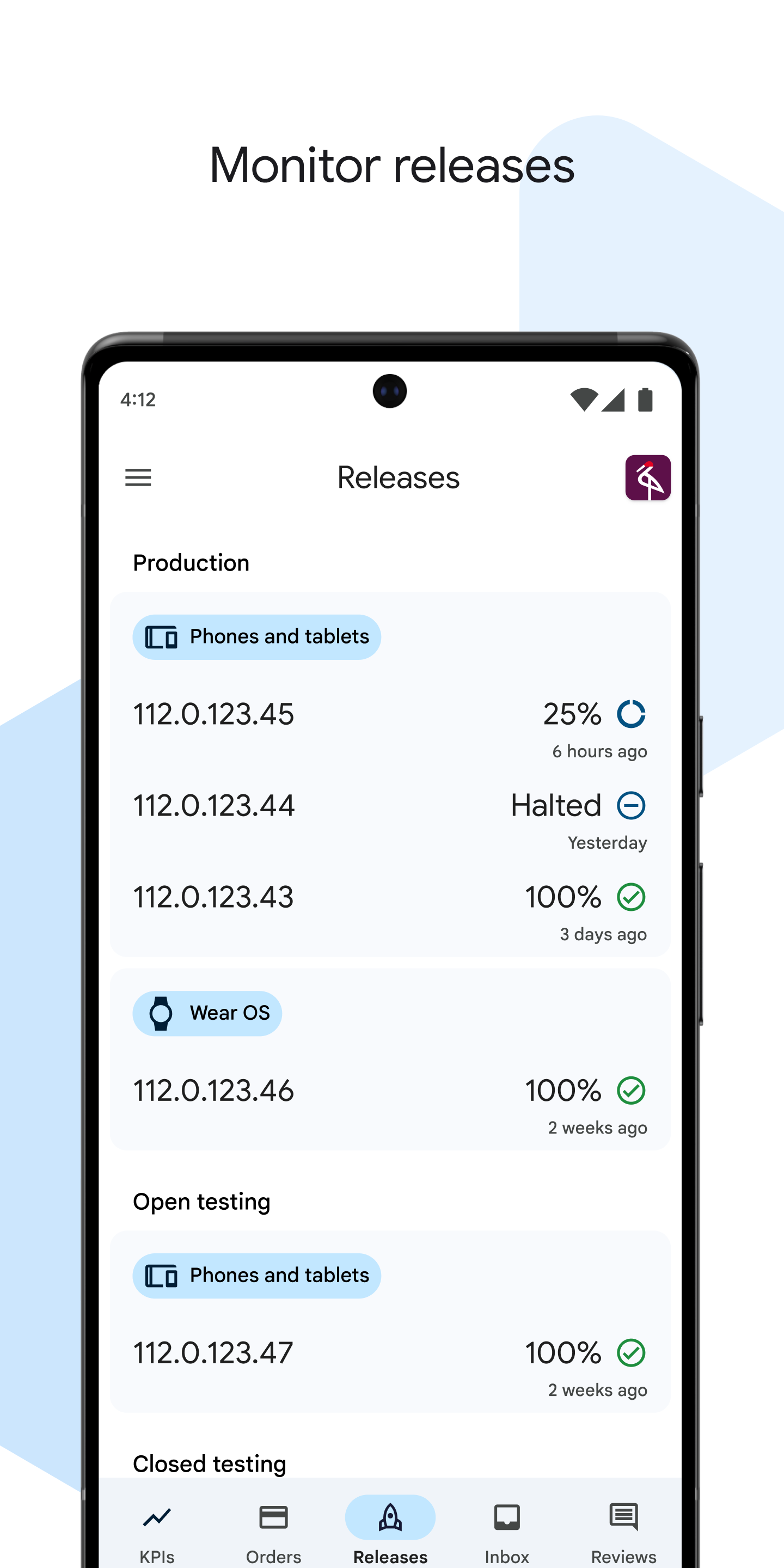 اسکرین شات 2 برنامه Google Play Console