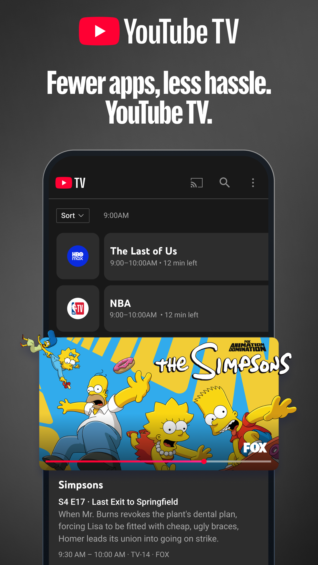 اسکرین شات 1 برنامه YouTube TV: Live TV & more
