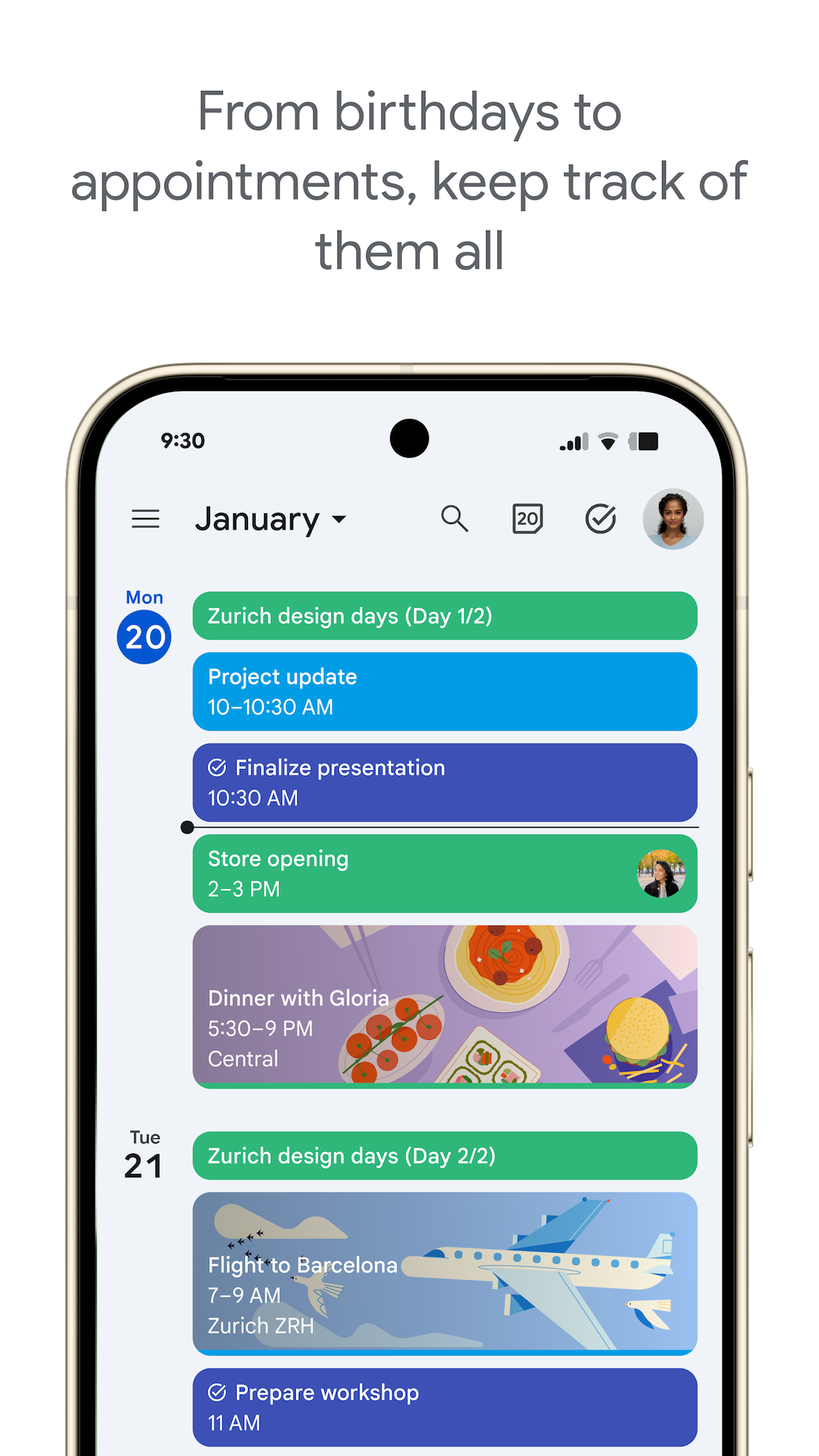 اسکرین شات 1 برنامه Google Calendar
