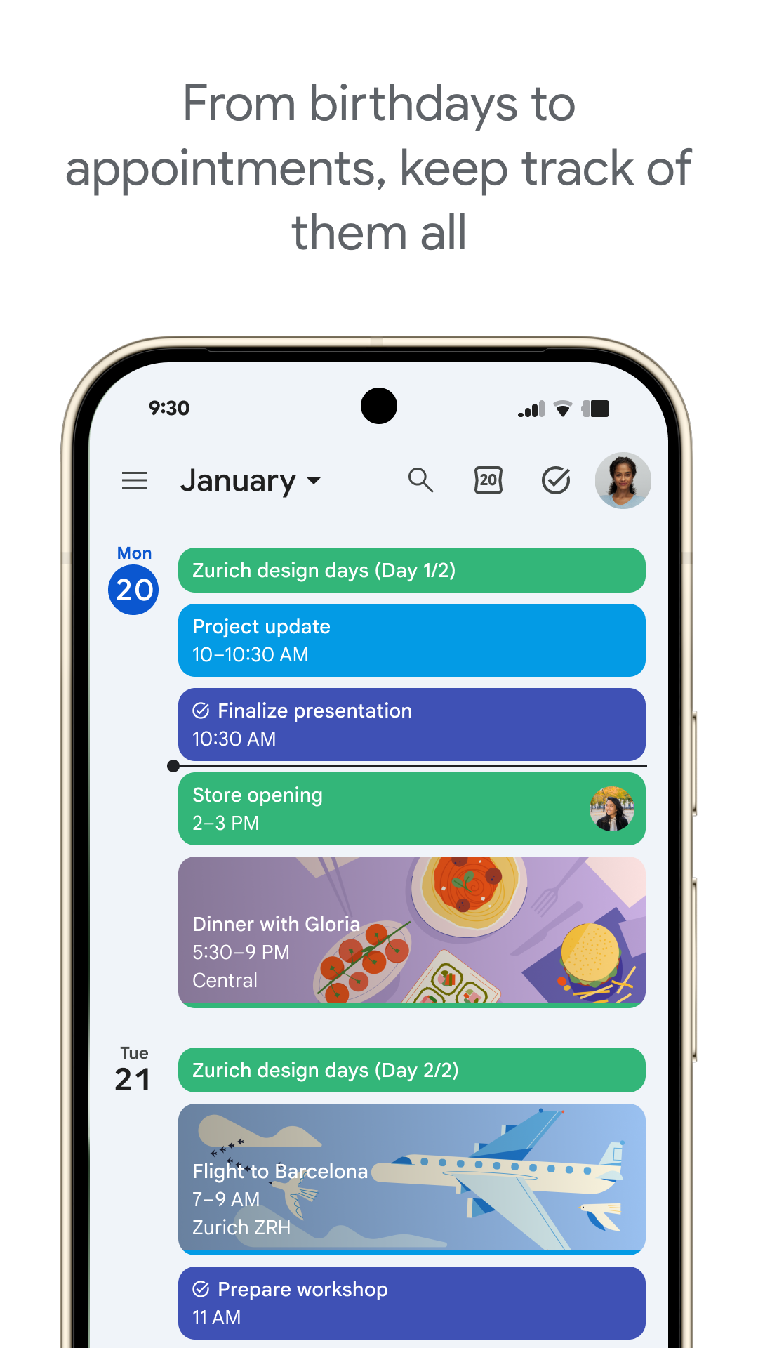 اسکرین شات 1 برنامه Google Calendar