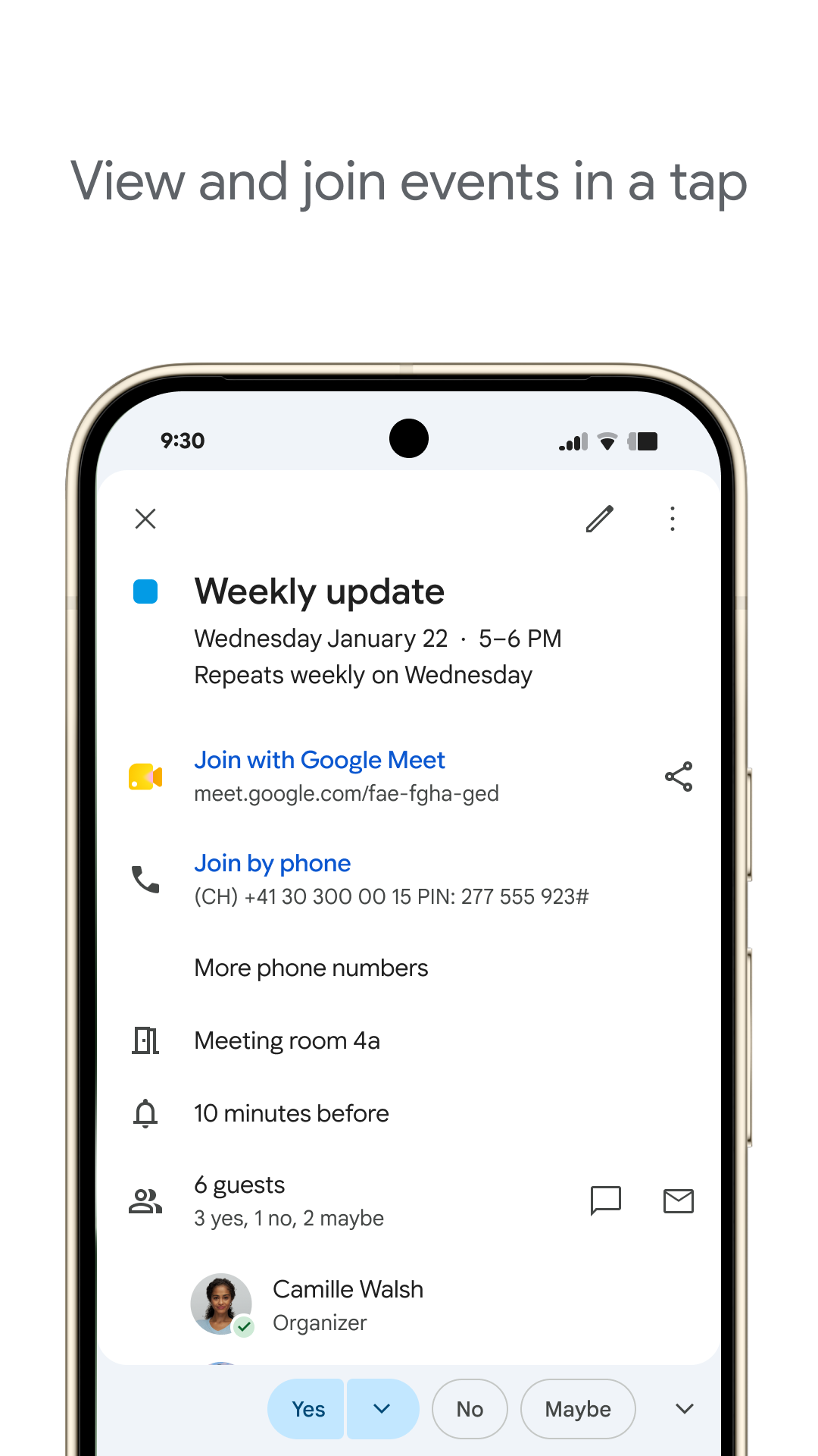 اسکرین شات 3 برنامه Google Calendar