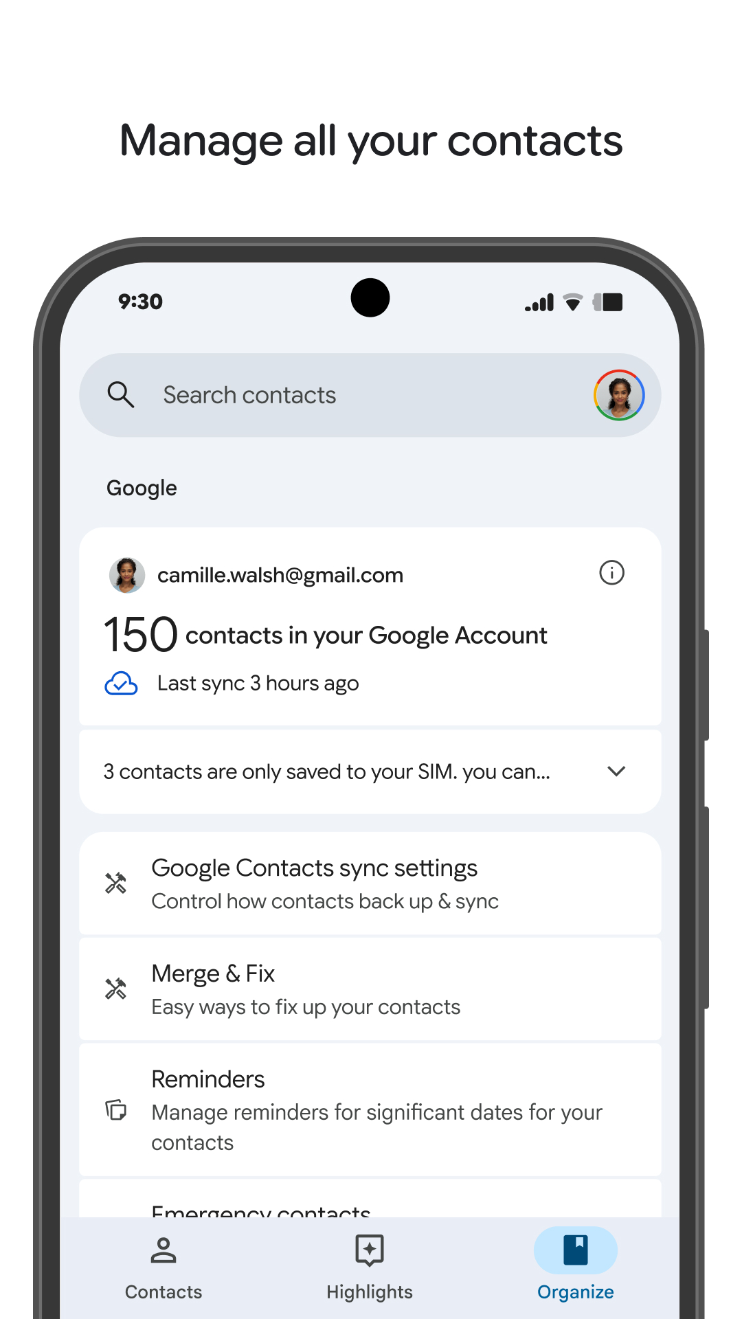 اسکرین شات 6 برنامه گوگل کانتکتس (Contacts)