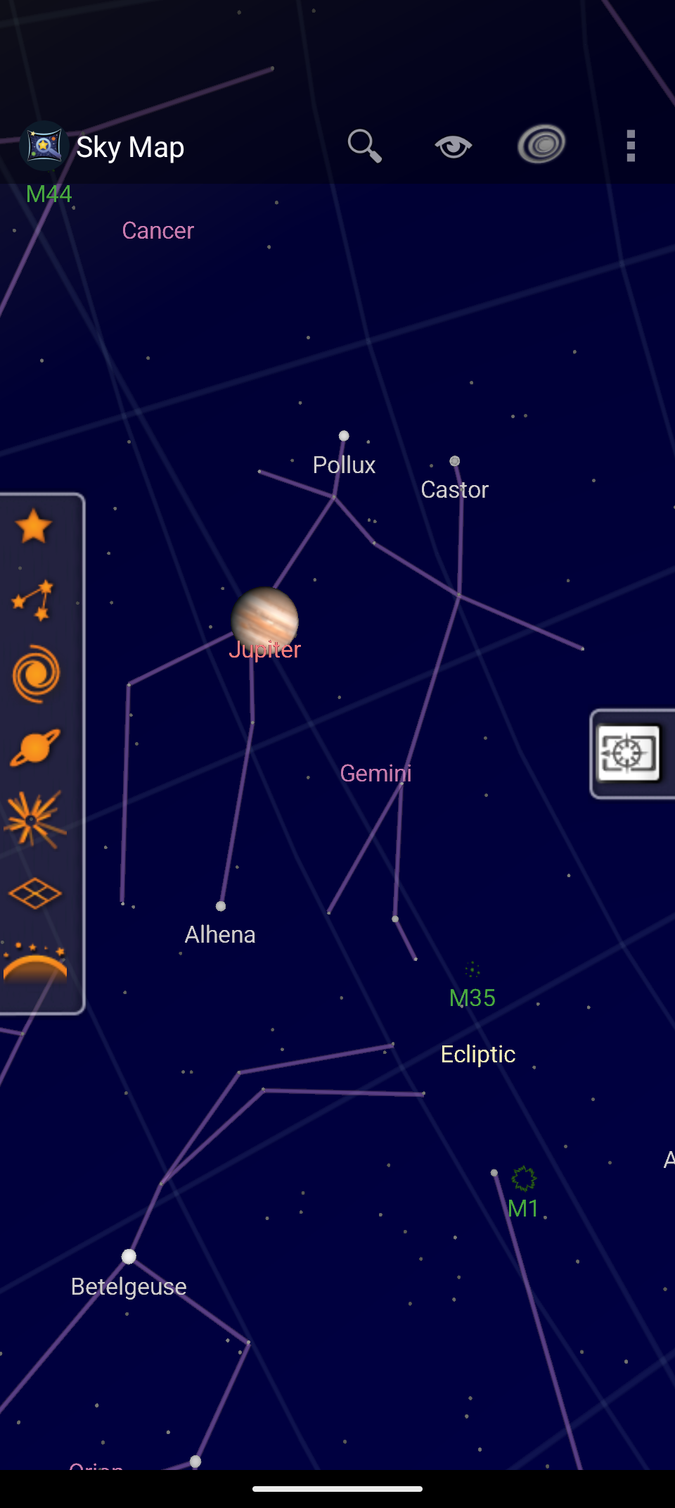 اسکرین شات 2 برنامه Sky Map