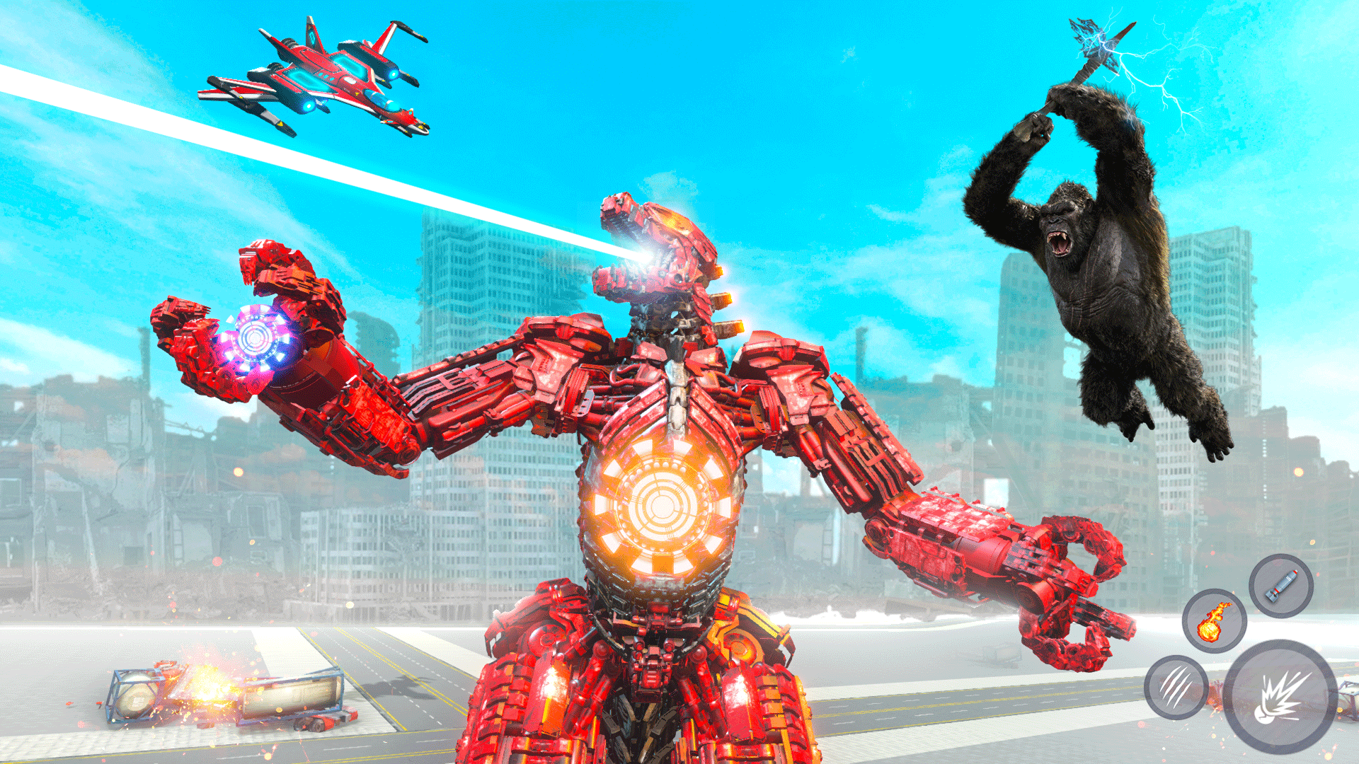 اسکرین شات 4 بازی Gorilla Robot Car: Robot Games