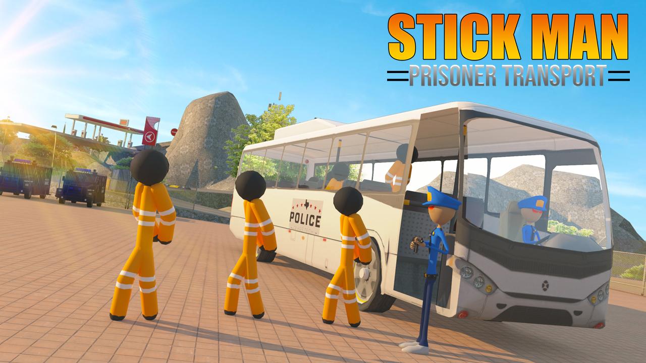 اسکرین شات 1 بازی Transport Stickman Prisoner Bus Driving