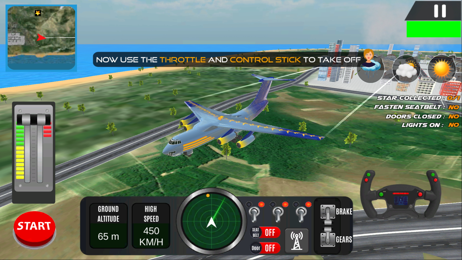 اسکرین شات 5 بازی City Airplane Flight Simulator