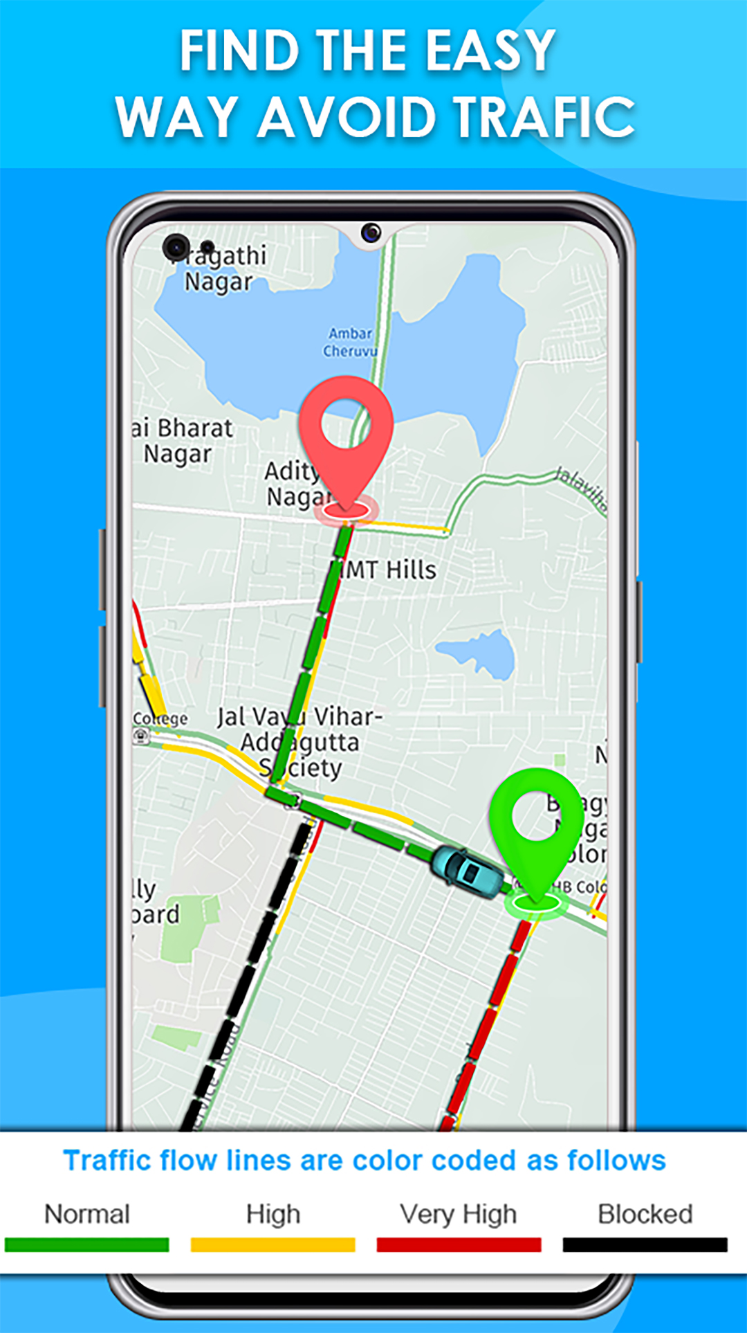 اسکرین شات 2 برنامه GPS Maps Navigation Traffic